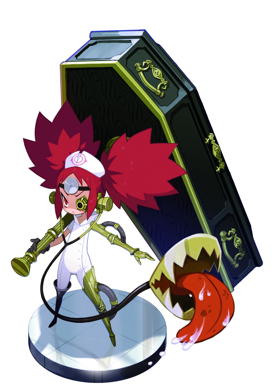 bodysuit, harada_takehito, majo_to_hyakkihei, weapon