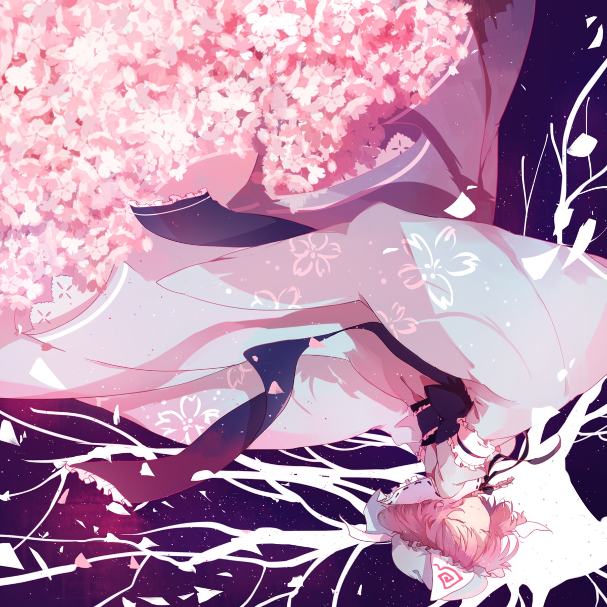 asian_clothes, saigyouji_yuyuko, shuzi, touhou