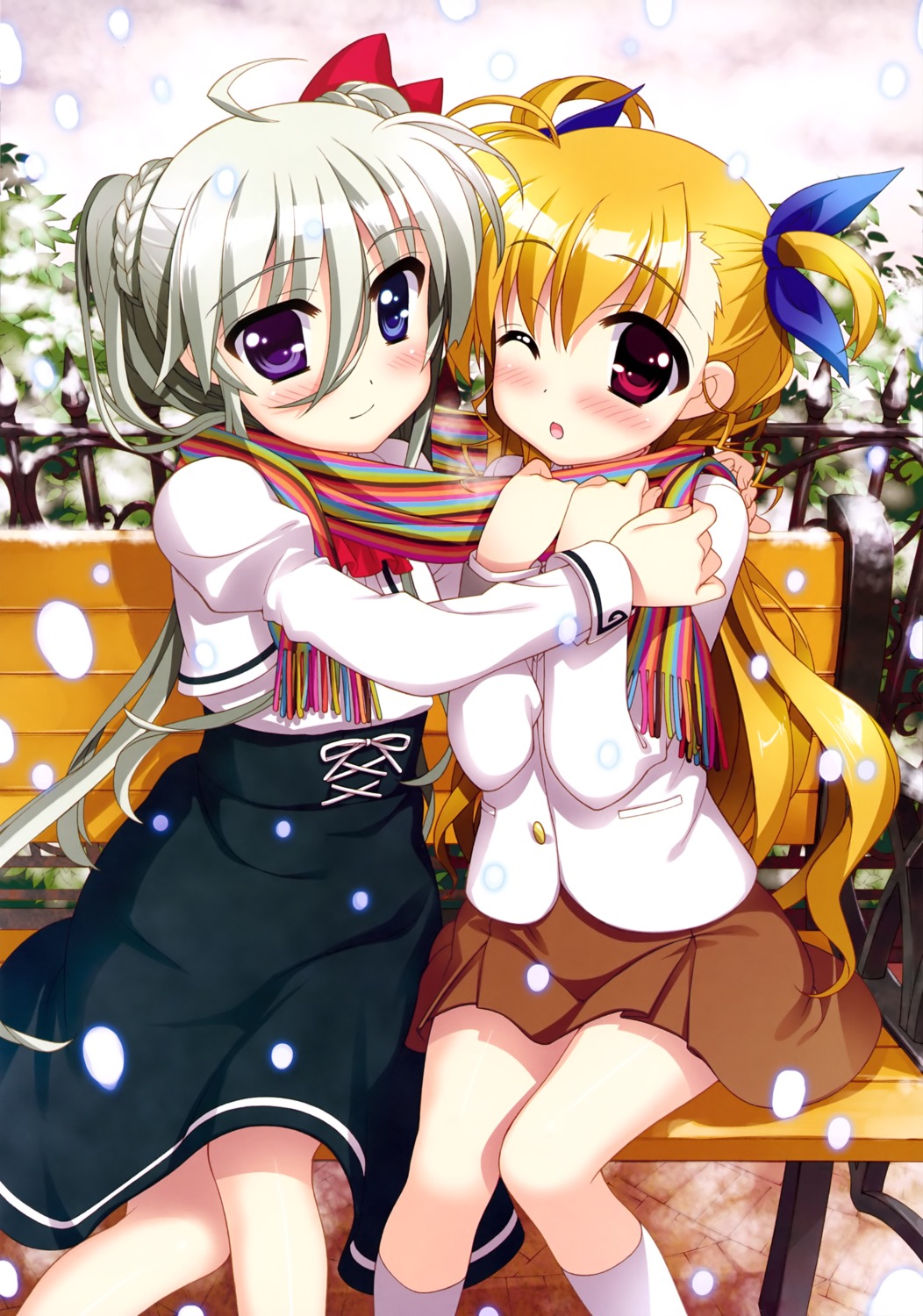 einhart_stratos, fujima_takuya, heterochromia, mahou_shoujo_lyrical_nanoha, mahou_shoujo_lyrical_nanoha_vivid, seifuku, vivio