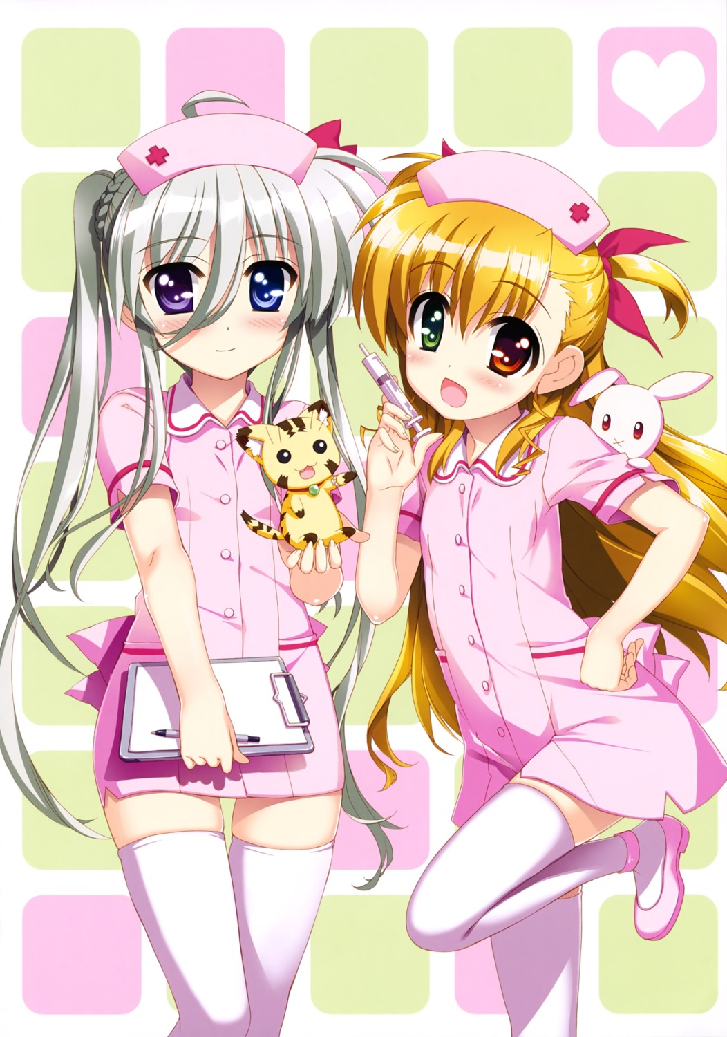 asteion, einhart_stratos, fujima_takuya, heterochromia, mahou_shoujo_lyrical_nanoha, mahou_shoujo_lyrical_nanoha_vivid, nurse, sacred_heart