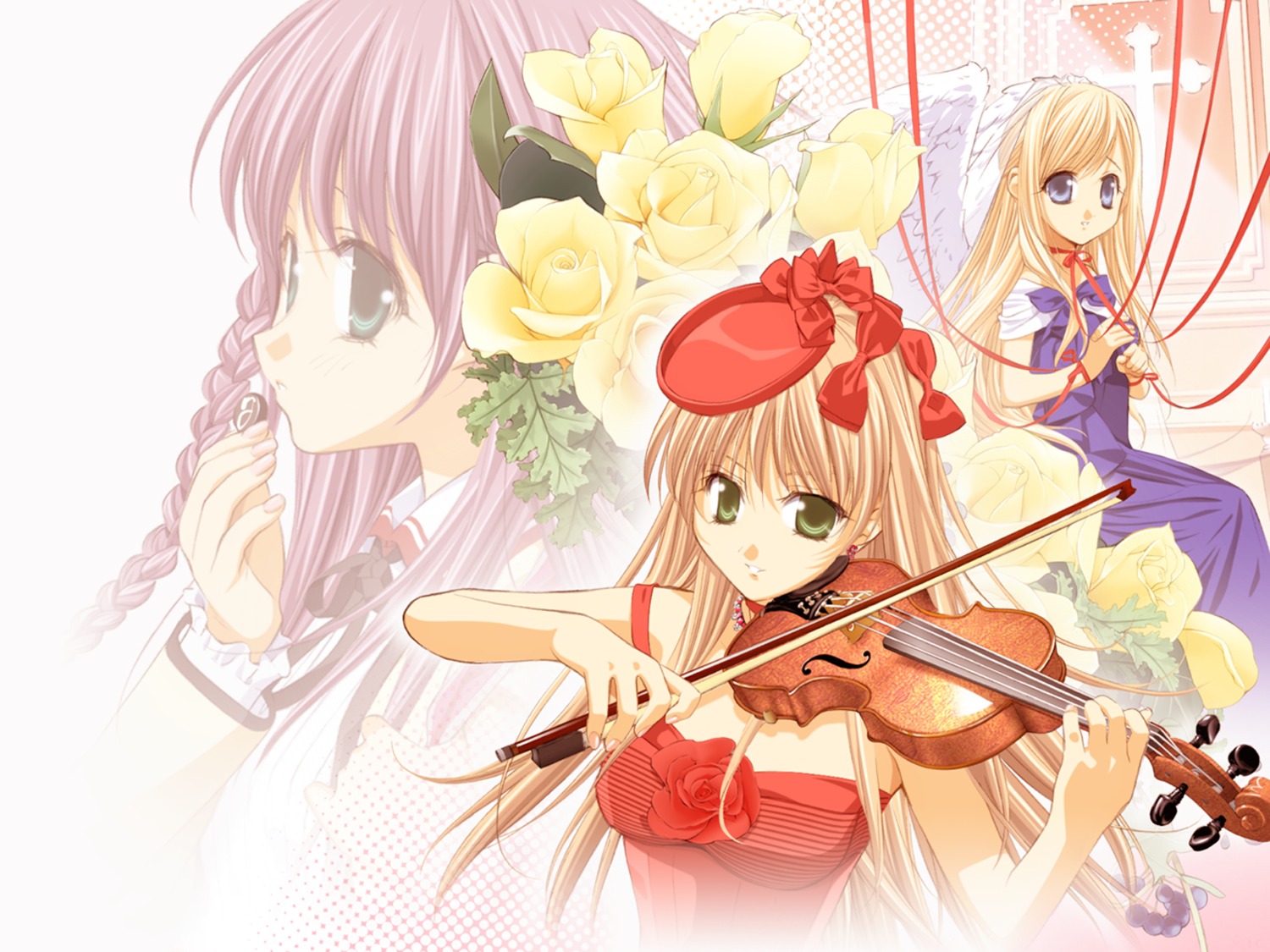 arietta, bondage, dress, lyrical_ds, lyrical_lyric, seifuku, seihouin_erika, tenhiro_naoto, wallpaper, yuki_nako