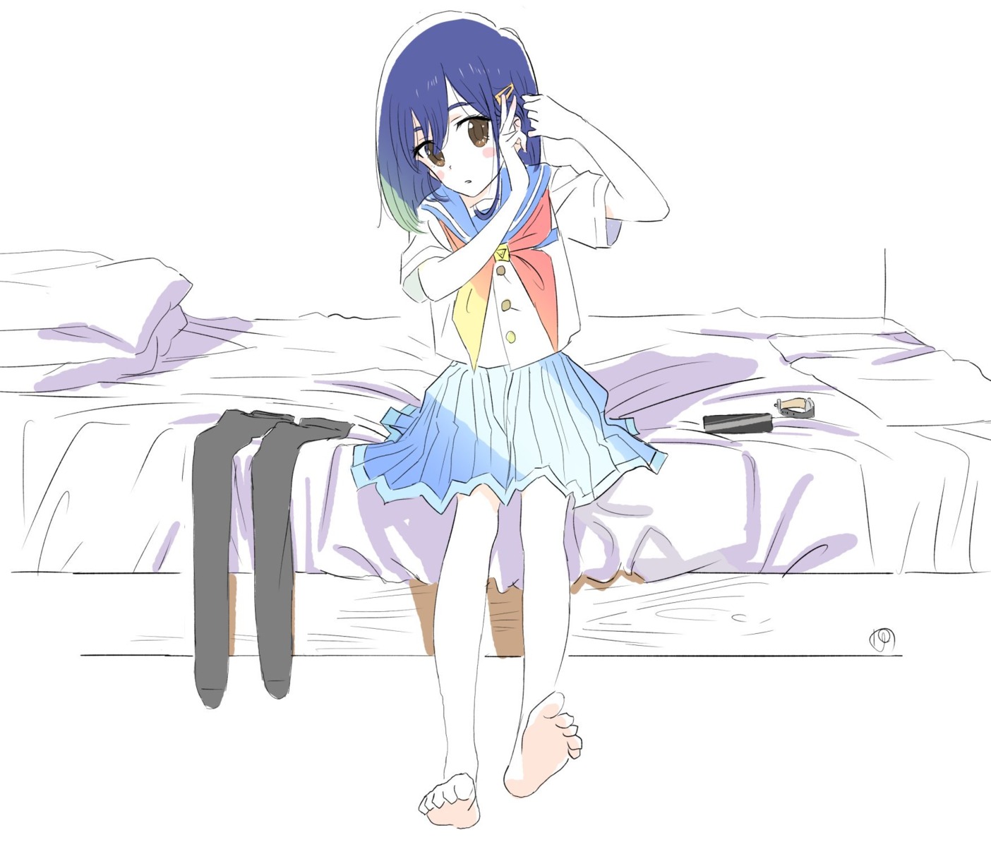 feet, flip_flappers, kokomine_cocona, oshiyama_kiyotaka, seifuku