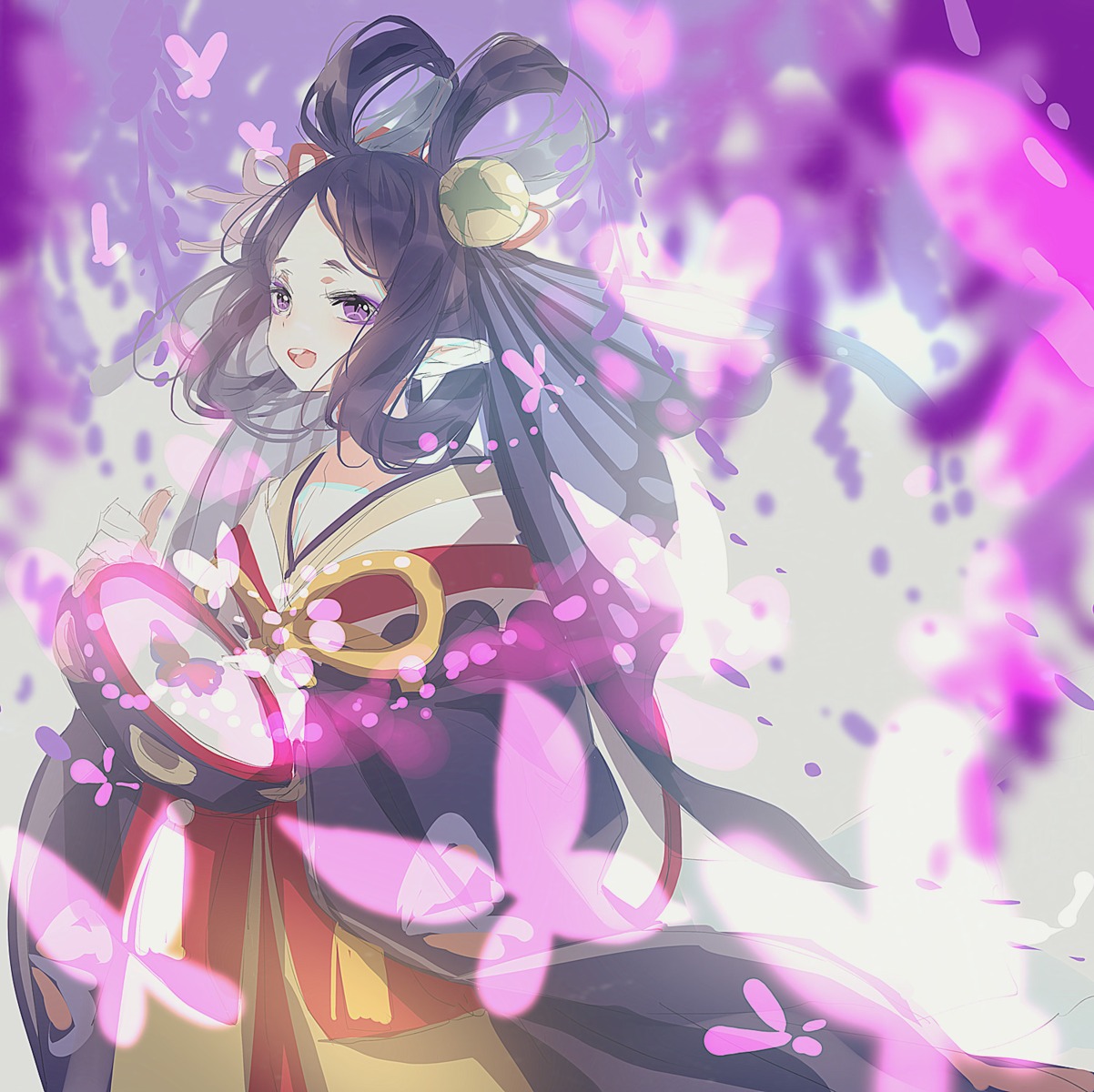 japanese_clothes, kocho_no_sei_(onmyouji), miemia, onmyouji, pointy_ears