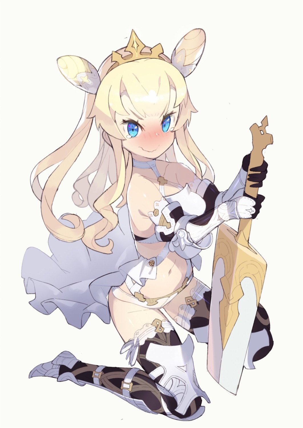 armor, hajime-ill-1st, pantsu, sword, thighhighs