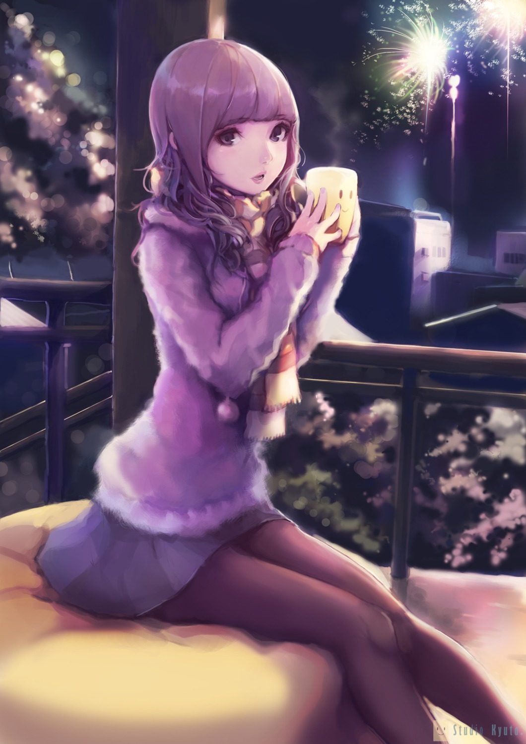 chaang, pantyhose, sweater