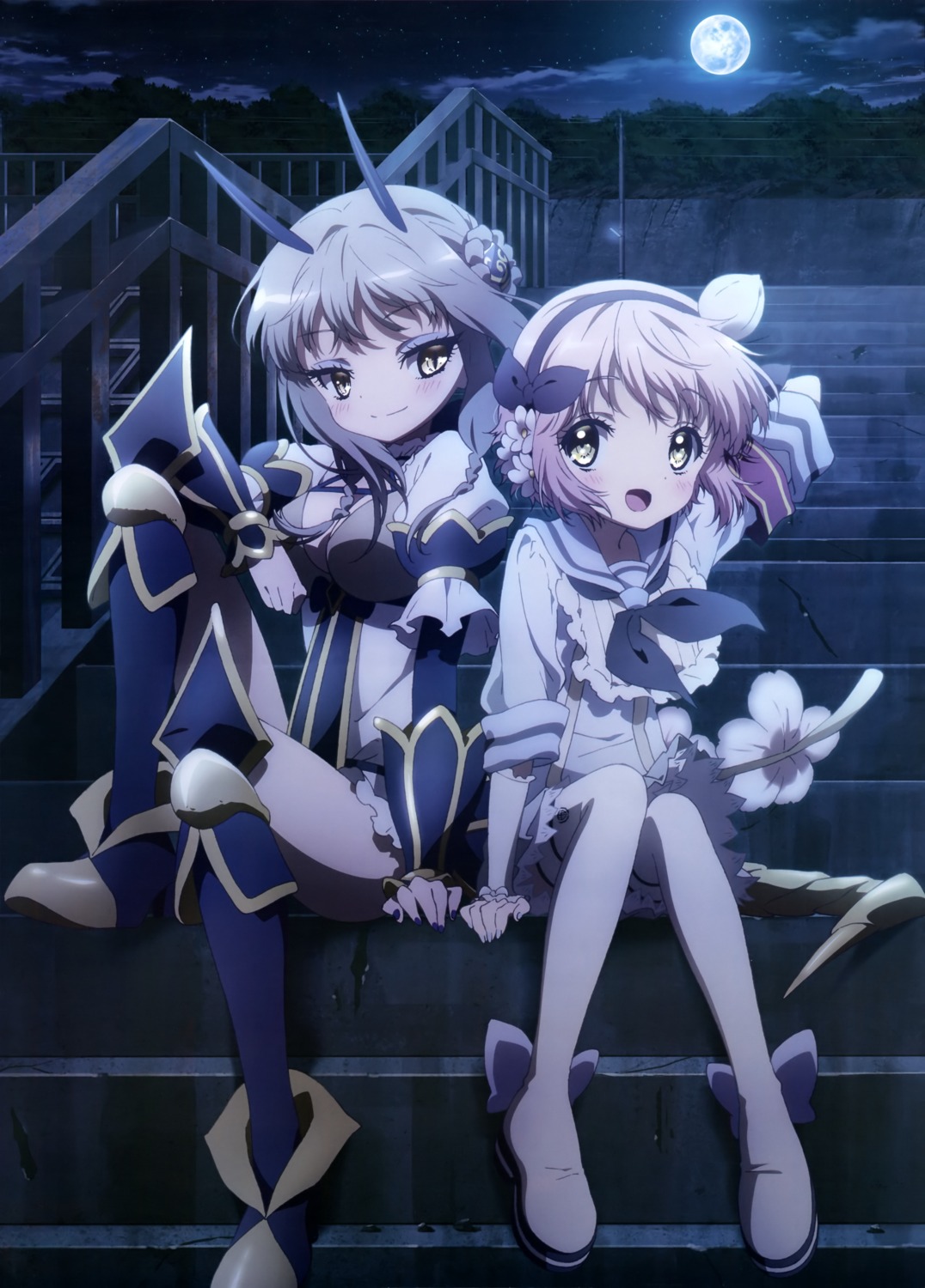 armor, cleavage, genderswap, himekawa_koyuki, horns, kishibe_souta, mahou_shoujo_ikusei_keikaku, seifuku, tail, thighhighs