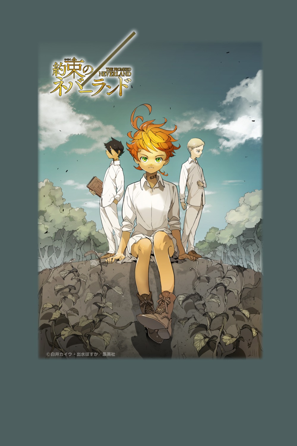 demizu_posuka, emma_(yakusoku_no_neverland), seifuku, tattoo, yakusoku_no_neverland