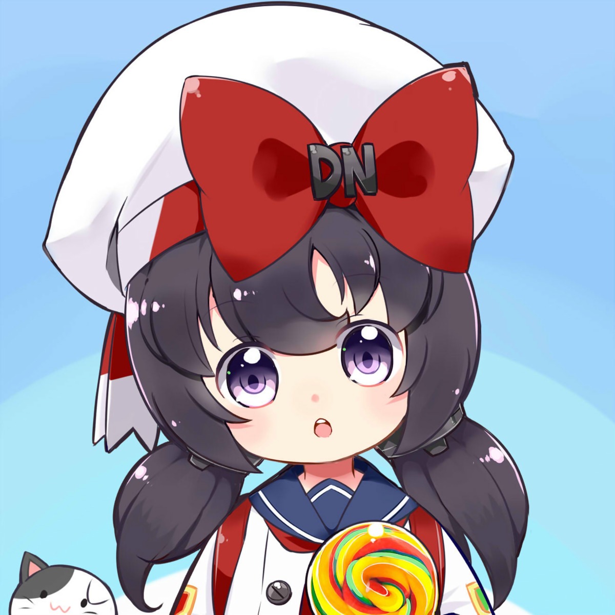 antonio_da_noli_(zhanjianshaonv), chibi, linda_b, neko, seifuku, zhanjianshaonv