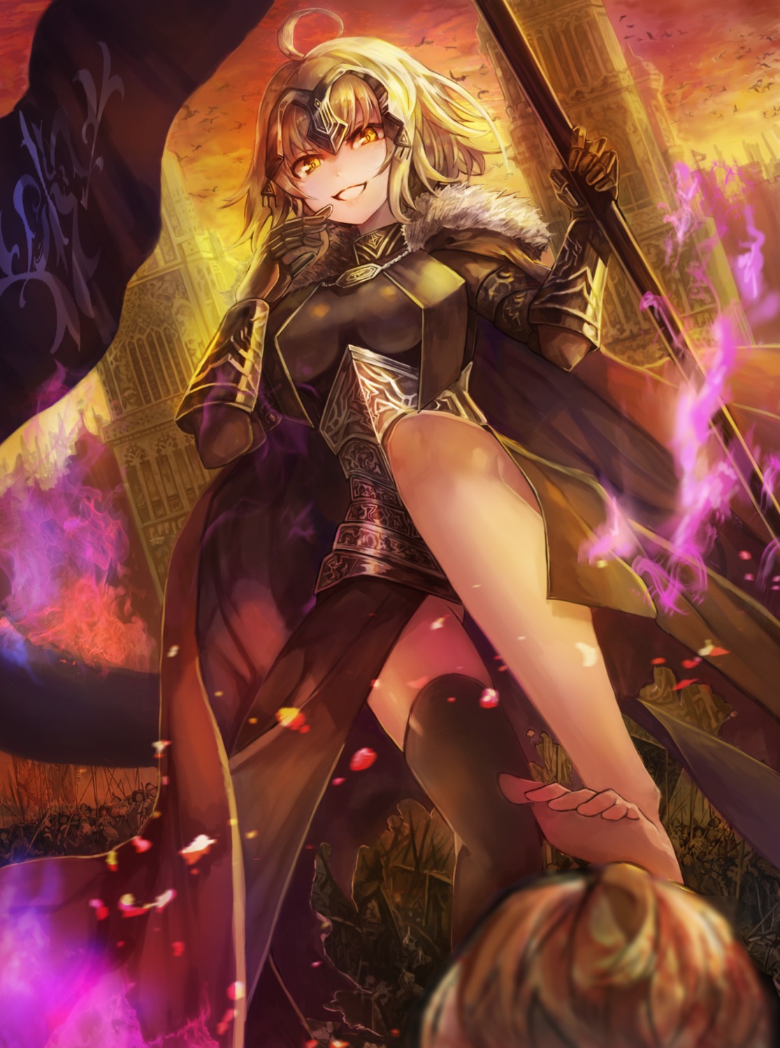 armor, david_lee, fate/grand_order, feet, jeanne_d'arc, jeanne_d'arc_alter_(fate), thighhighs