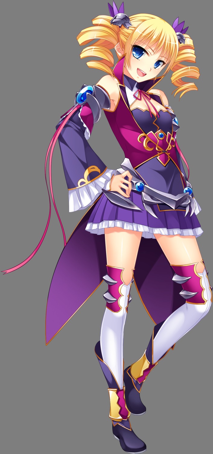 baseson, cleavage, koihime_musou, sousou, tagme, thighhighs, transparent_png