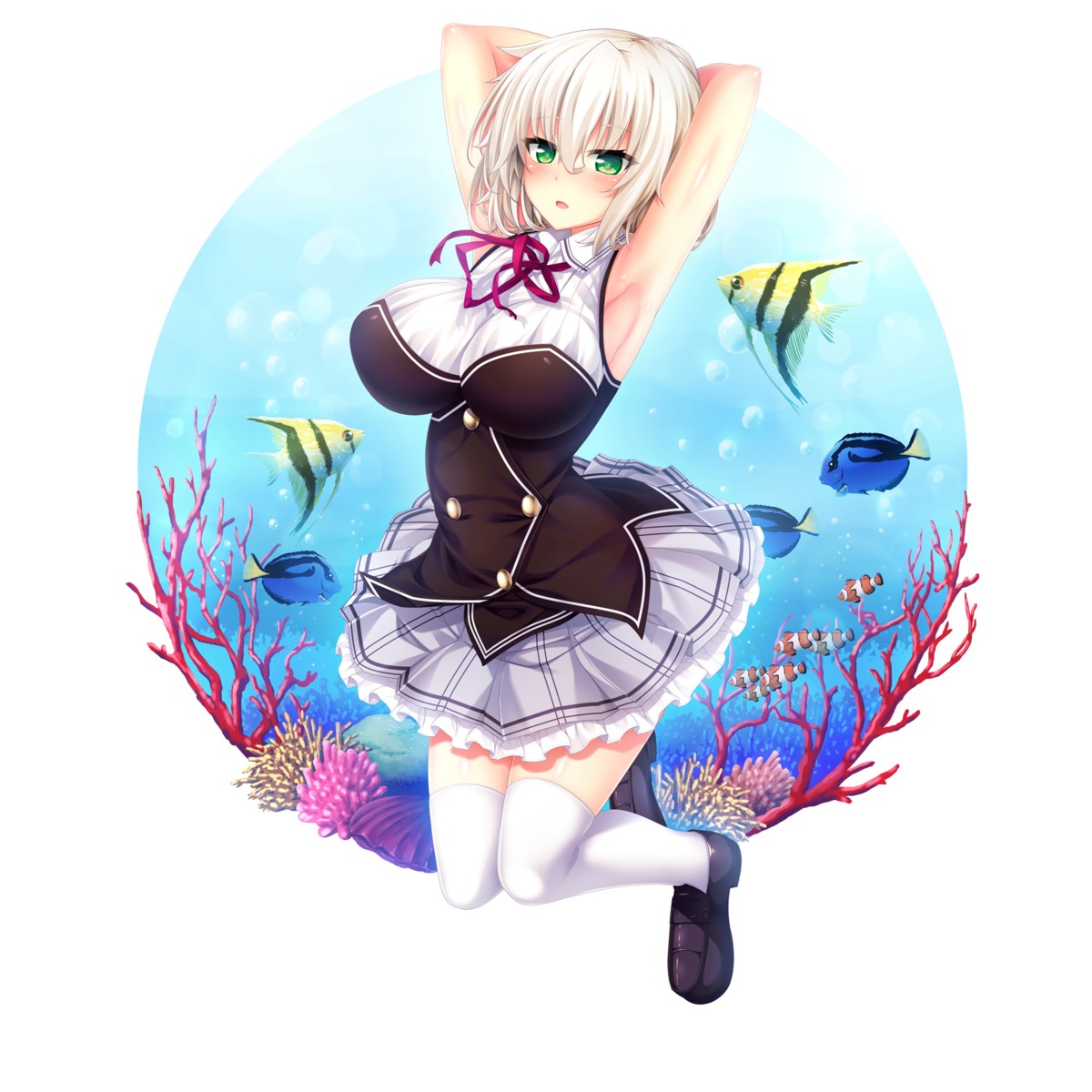 harukaze-soft, nora_to_oujo_to_noraneko_heart_-nora_princess_and_stray_cat.-, oozora_itsuki, seifuku, thighhighs, yuri_shachi