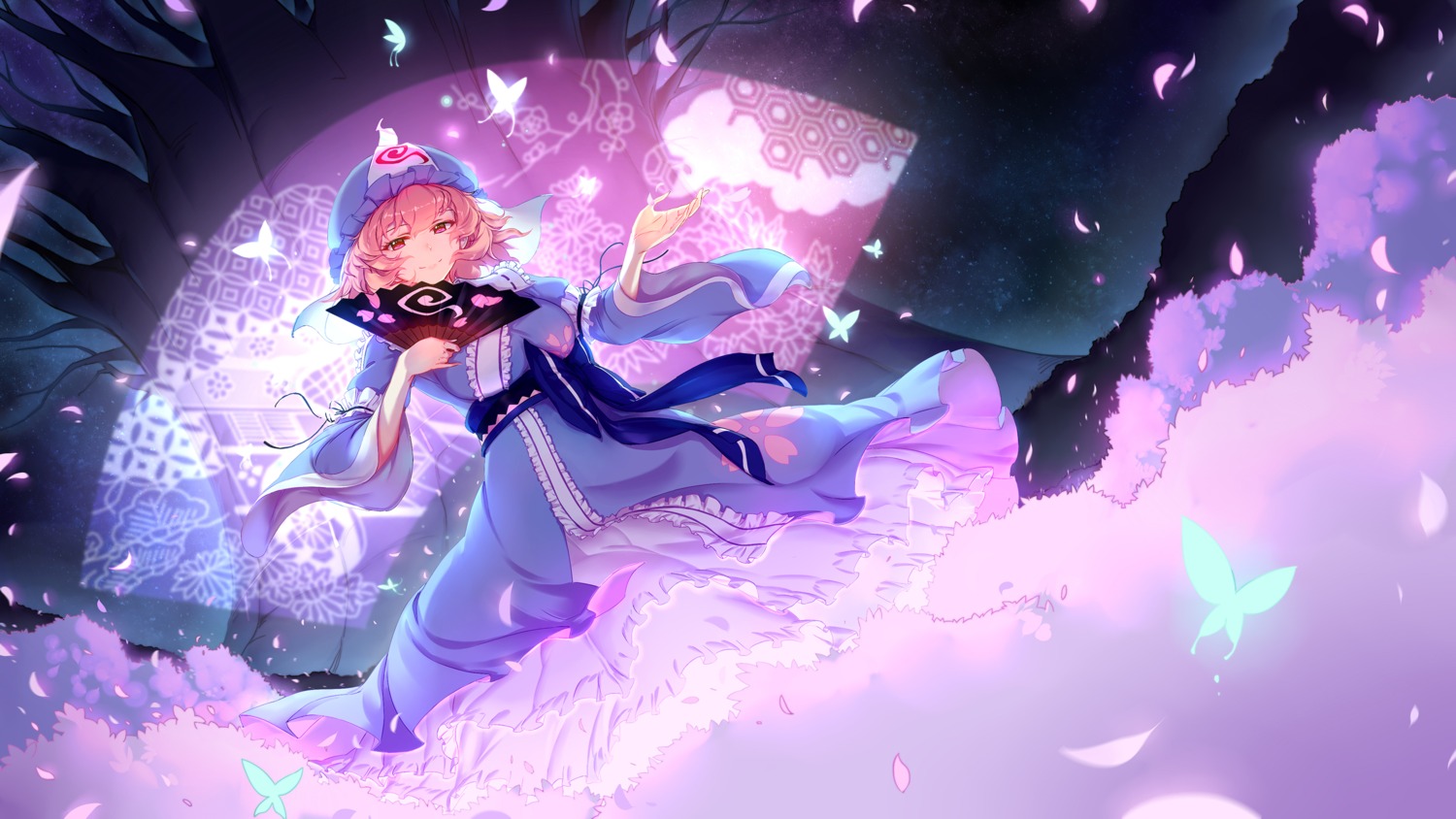 saigyouji_yuyuko, touhou, wu
