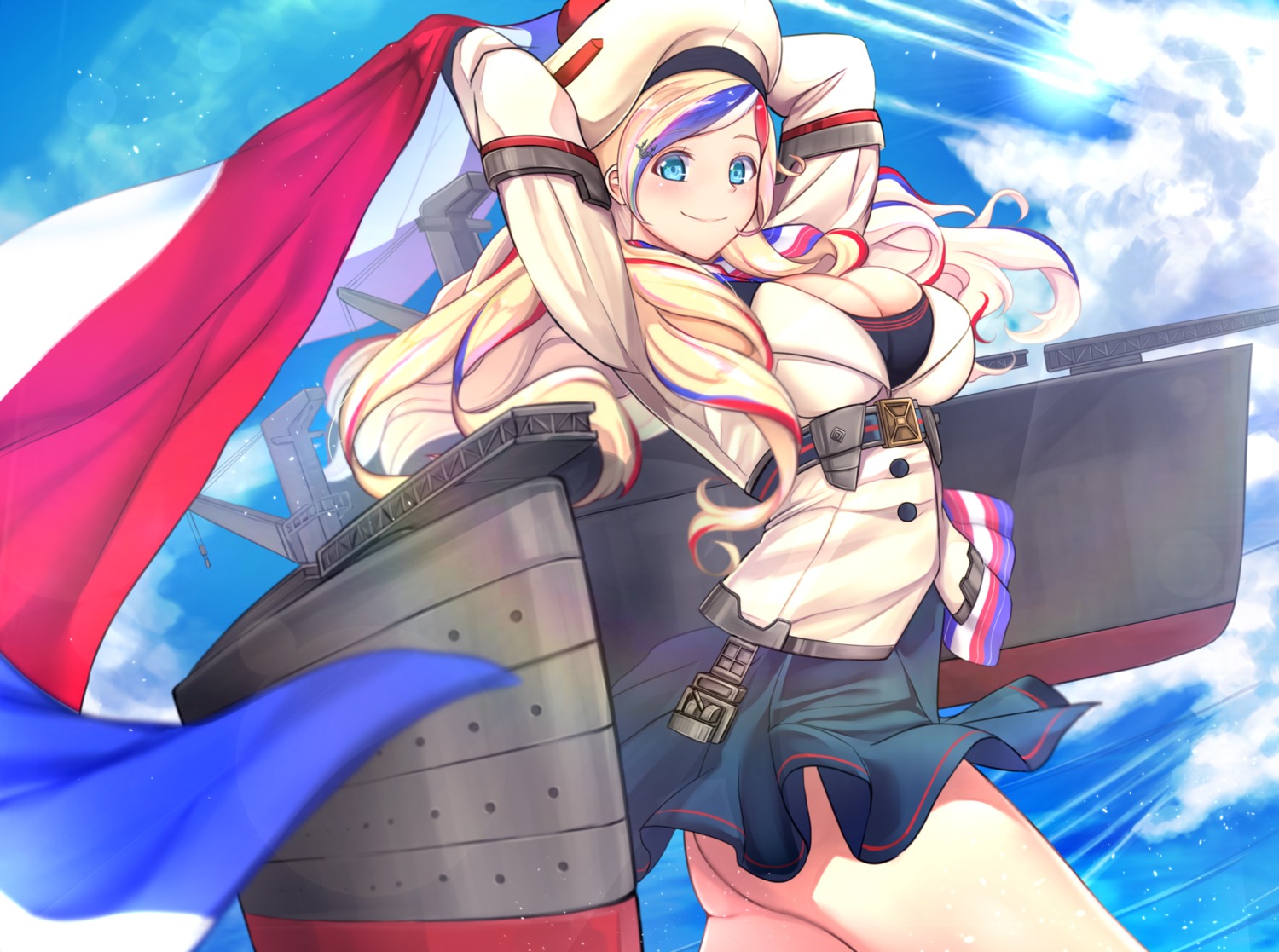 ass, cleavage, commandant_teste_(kancolle), kantai_collection, mecha, uniform, untsue