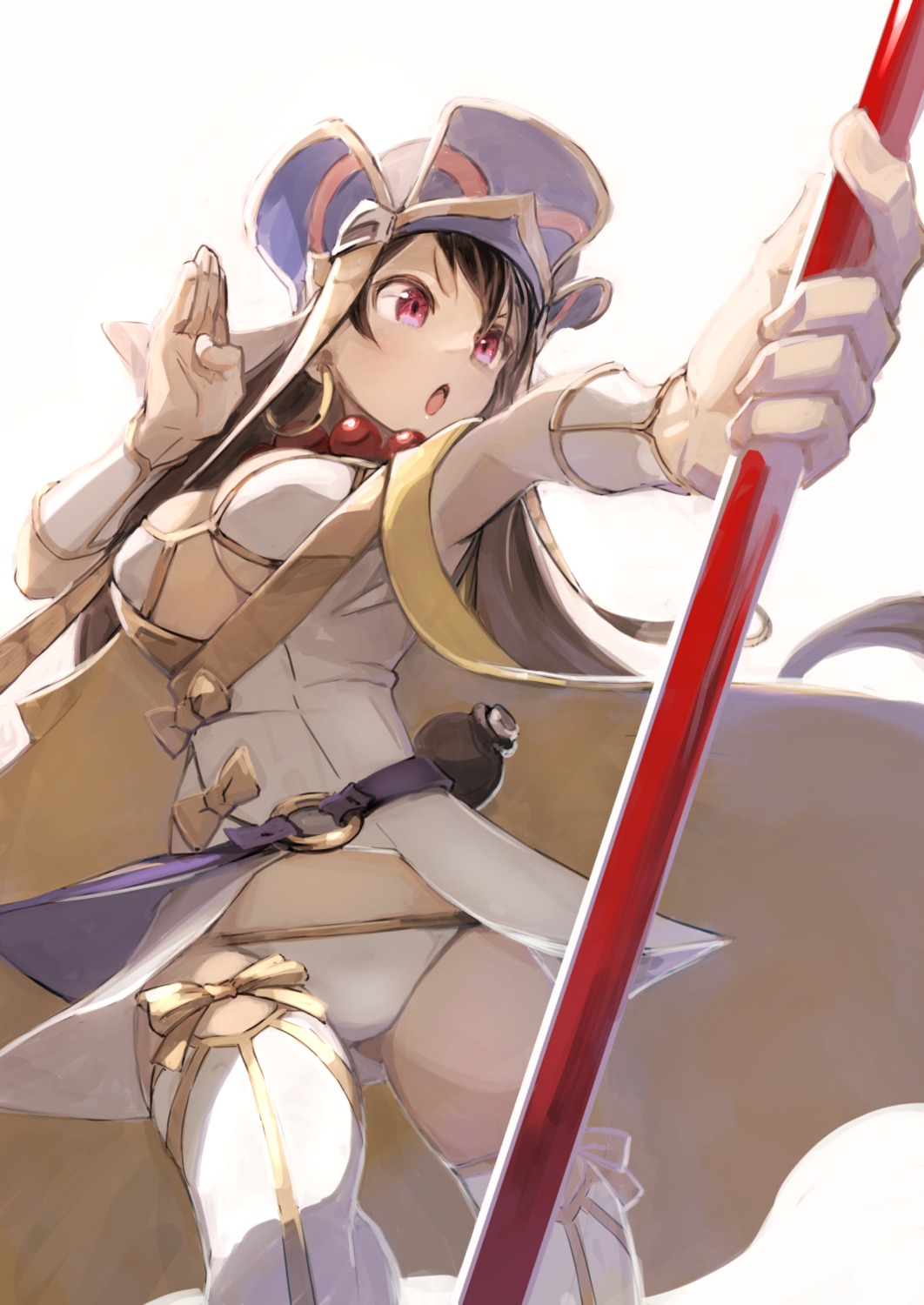bikini, cleavage, fate/grand_order, open_shirt, swimsuits, thighhighs, underboob, weapon