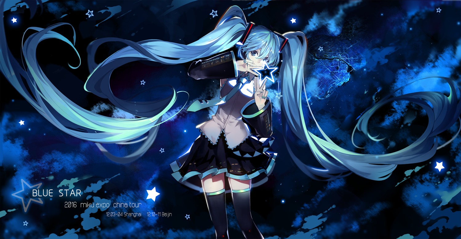 hatsune_miku, saberiii, thighhighs, vocaloid