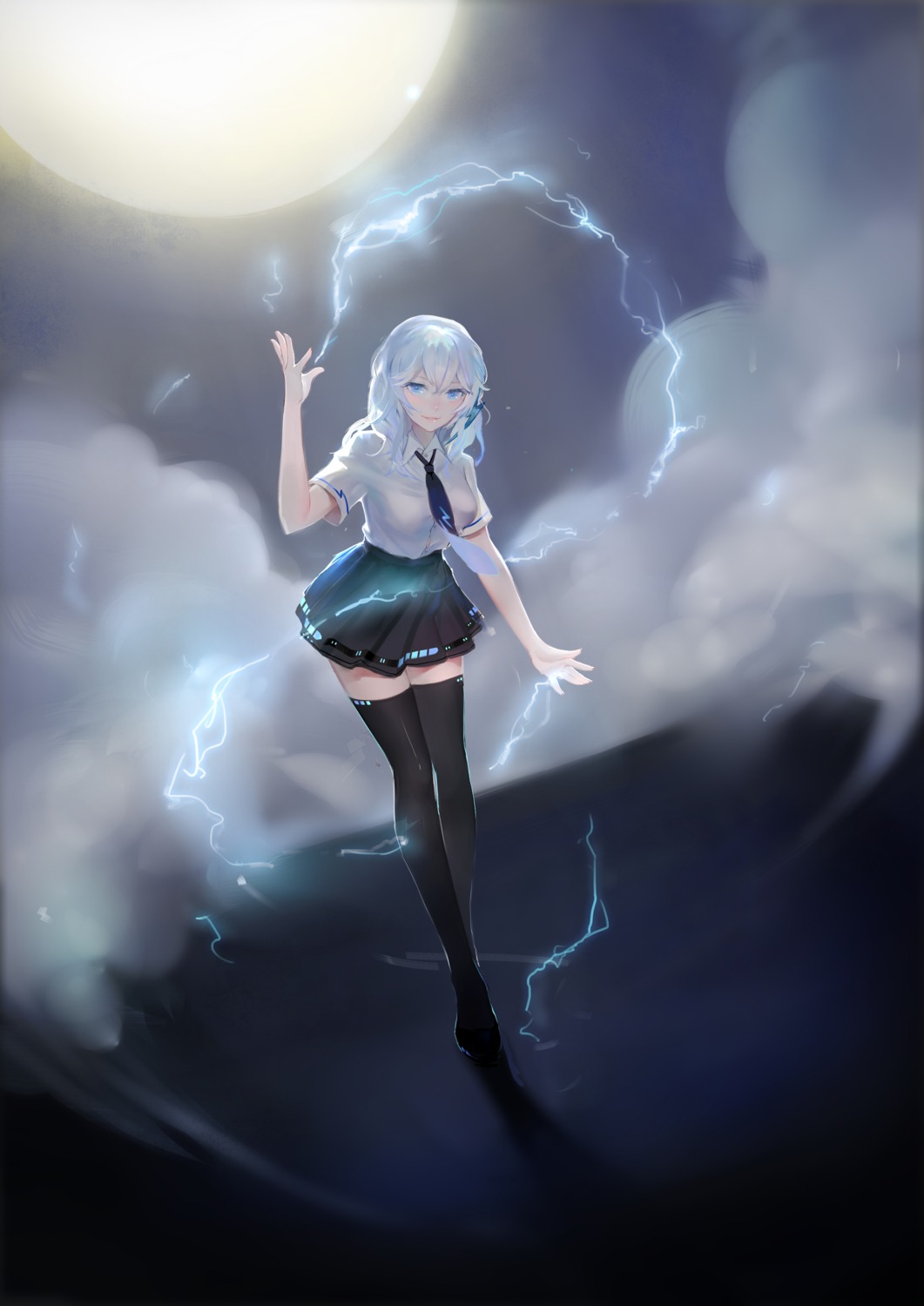 benghuai_xueyuan, kamachi_kamachi-ko, seifuku, thighhighs
