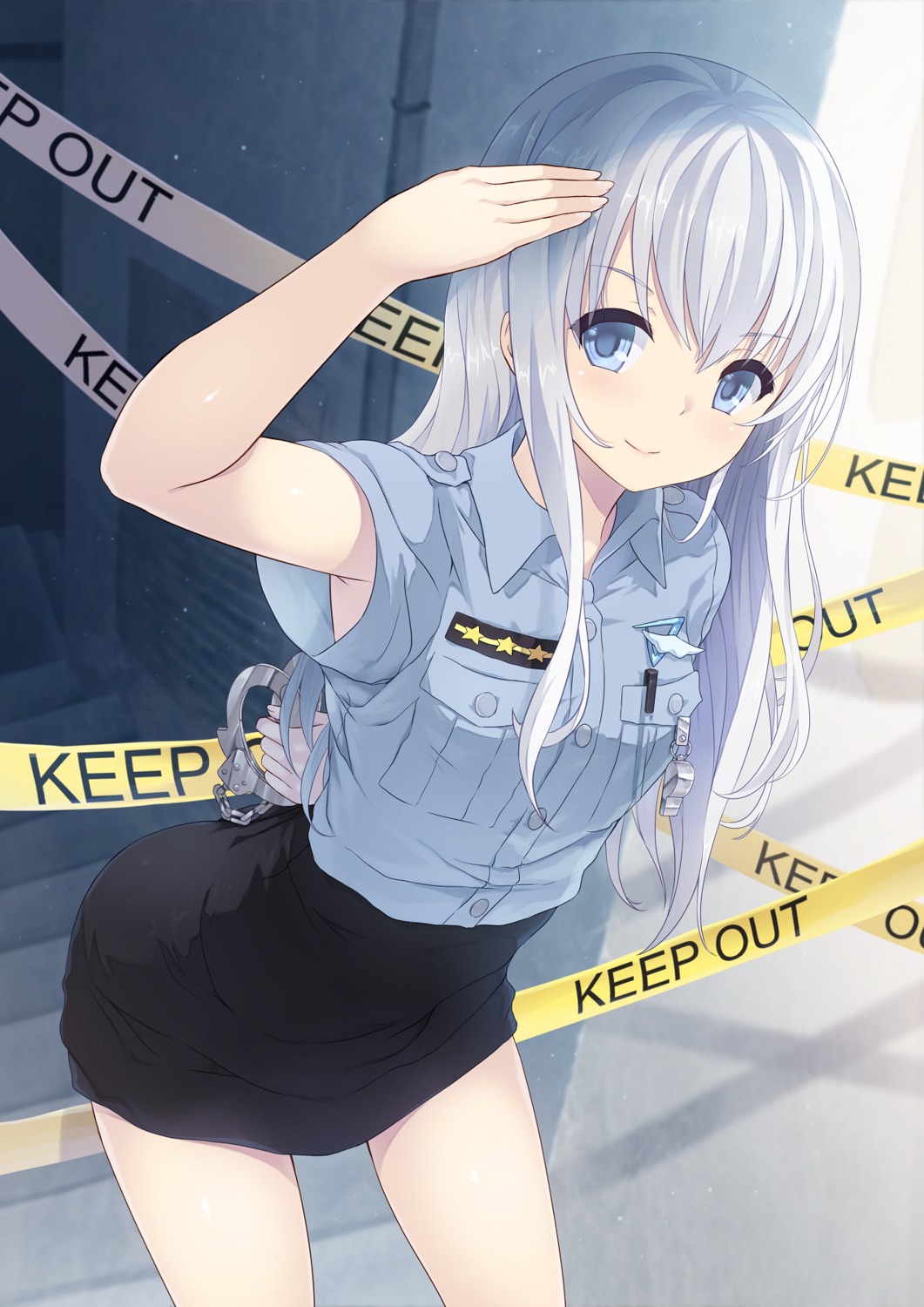 cait, kuuki_shoujo, police_uniform, the_personification_of_atmosphere, uniform