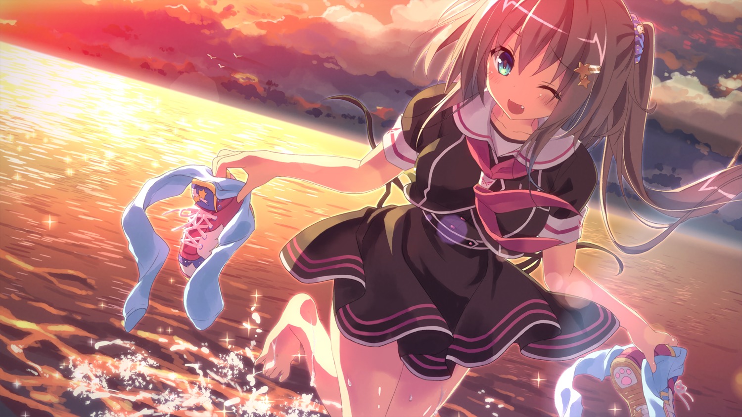 kinokonomi, konomi, minori, miyakaze_yuuri, seifuku, trinoline, wallpaper, wet