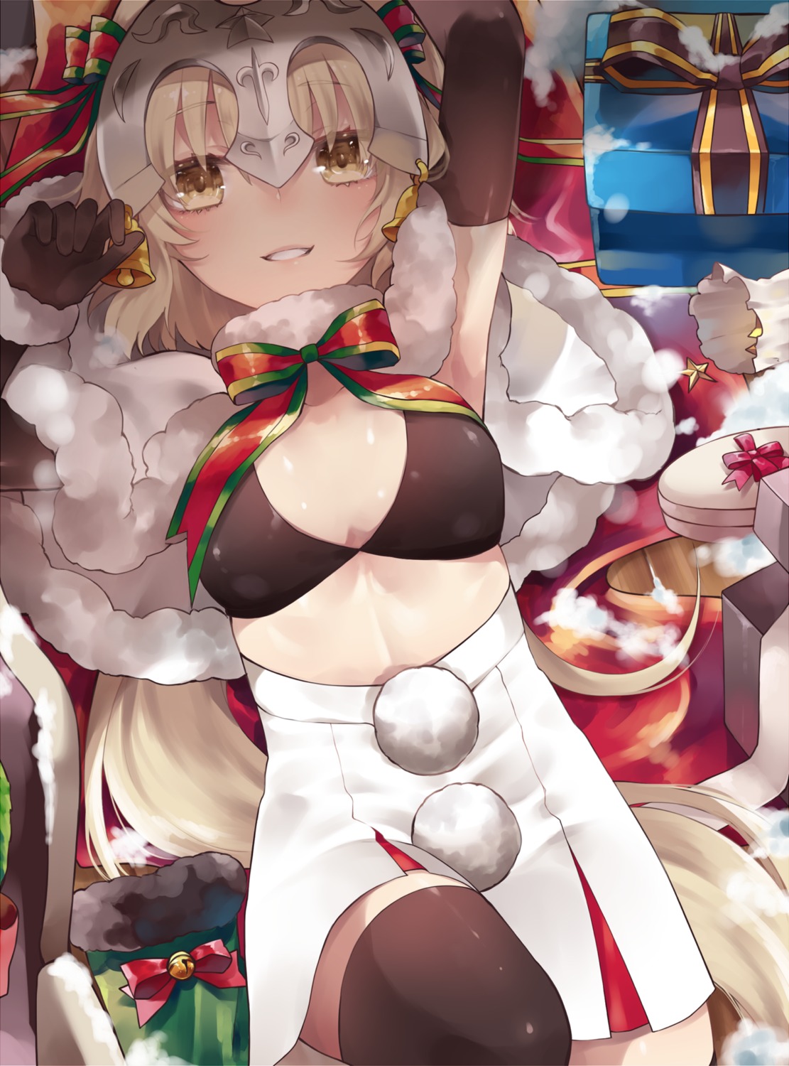 bikini_top, cleavage, fate/grand_order, ichinosenen, jeanne_d'arc_alter_santa_lily, swimsuits, thighhighs