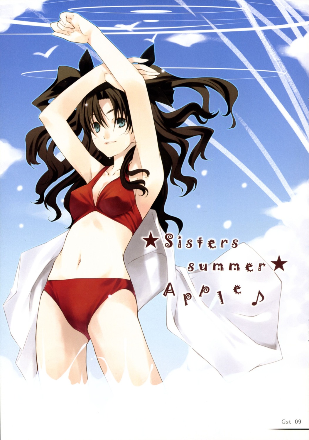 bikini, fate/stay_night, sheepfold, swimsuits, tachibana_yuu, toosaka_rin