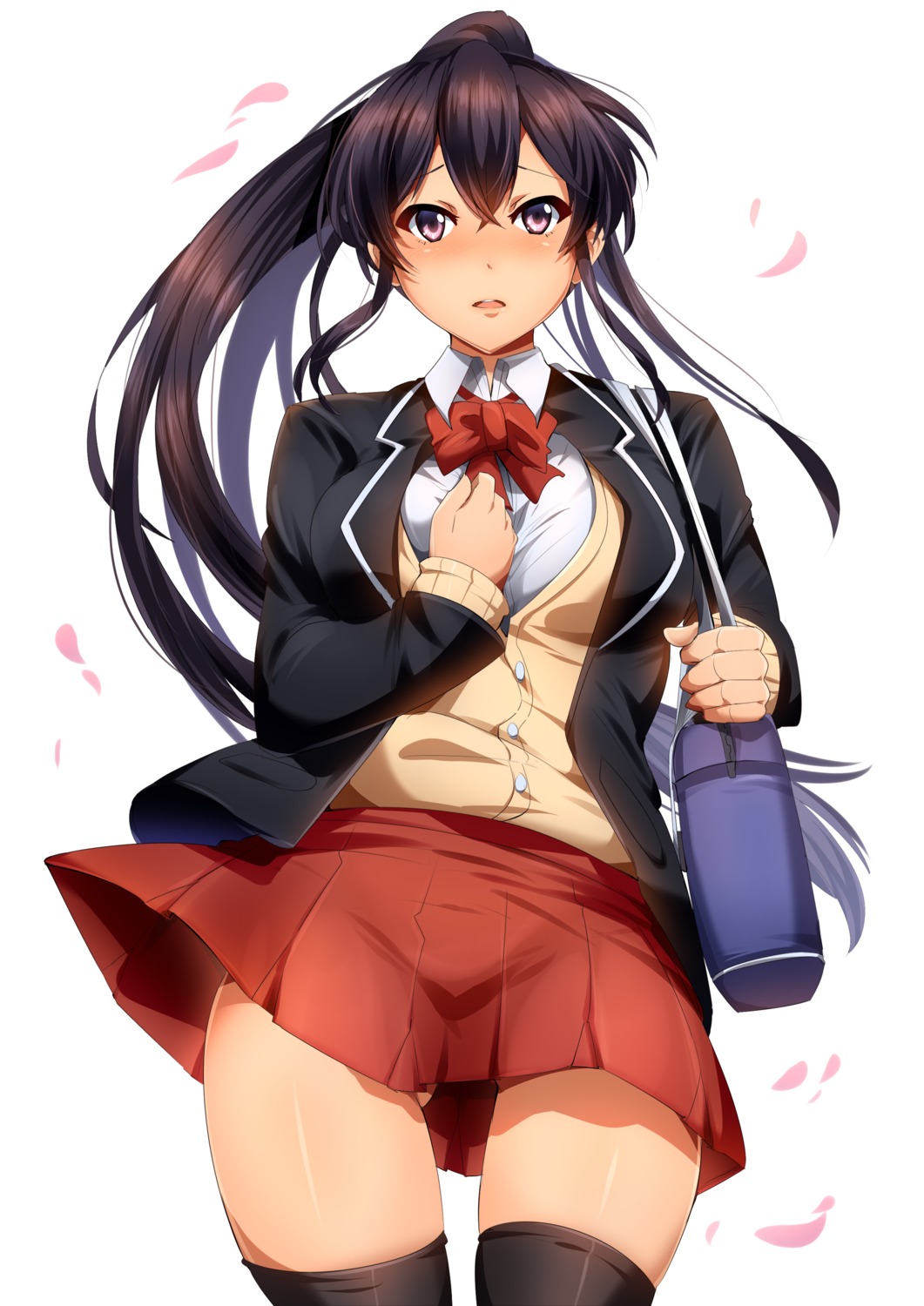 seifuku, sweater, thighhighs, umakatsuhai