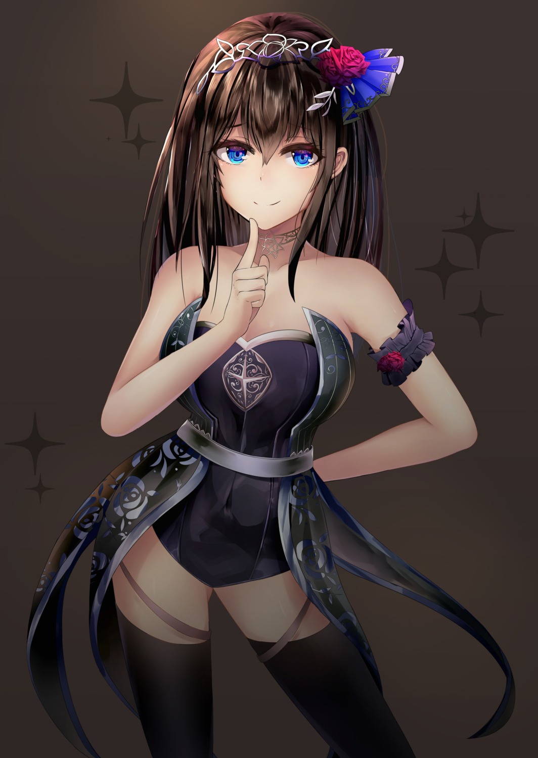cleavage, dress, limit_x, sagisawa_fumika, the_idolm@ster, the_idolm@ster_cinderella_girls, thighhighs