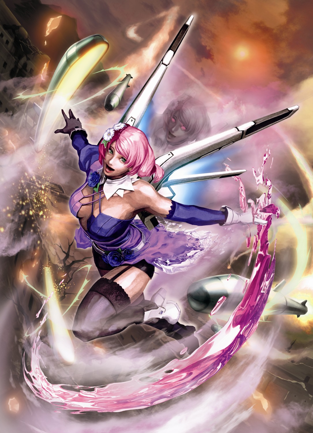alisa_boskonovich, cleavage, heels, no_bra, stockings, street_fighter_x_tekken, tagme, tekken