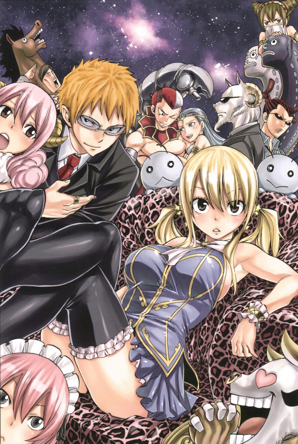 animal_ears, aquarius_(fairy_tail), aries_(fairy_tail), business_suit, cancer_(fairy_tail), capricorn_(fairy_tail), fairy_tail, feet, gemini_(fairy_tail), horns, libra_(fairy_tail), loke, lucy_heartfilia, maid, mashima_hiro, megane, no_bra, pisces_(fairy_tail), sagittarius_(fairy_tail), scorpio_(fairy_tail), taurus_(fairy_tail), thighhighs, virgo_(fairy_tail)