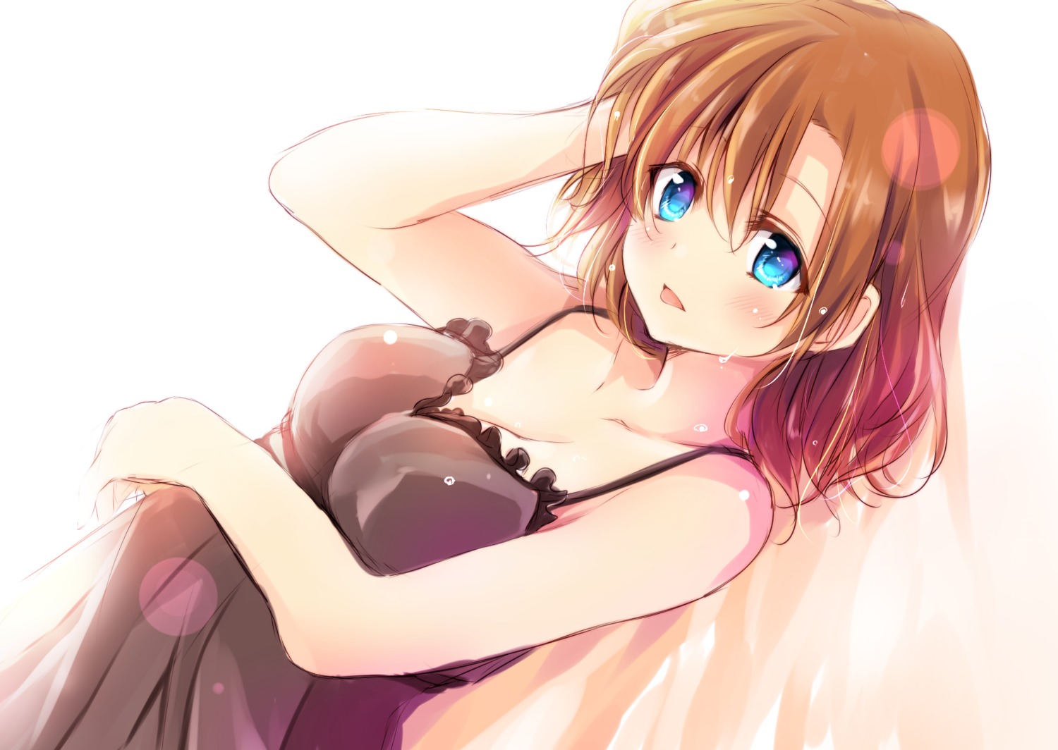 cleavage, fujisaki_kyouya, kousaka_honoka, lingerie, love_live!, love_live!_(series)