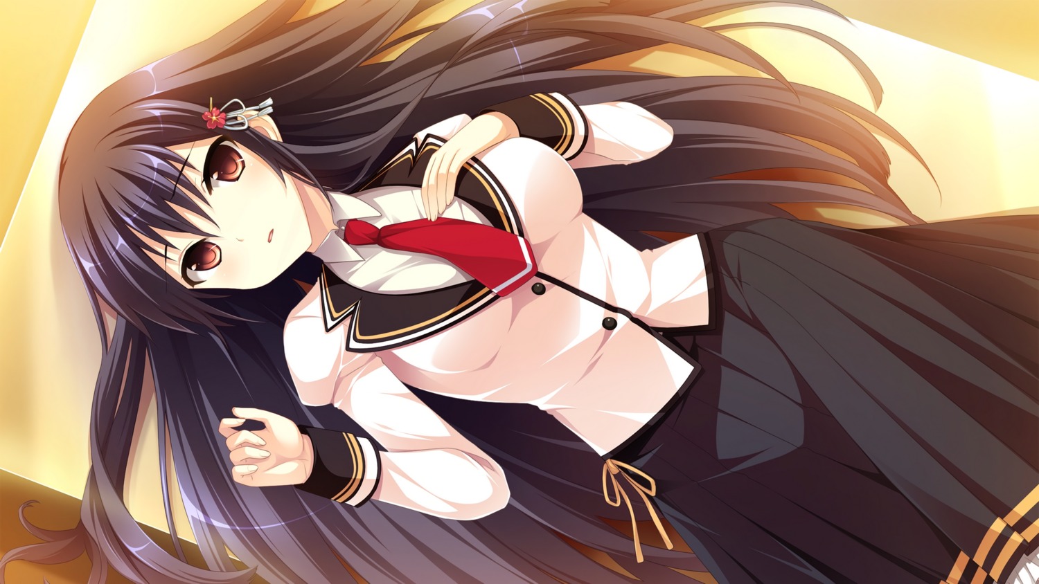 game_cg, kuonji_aoi, mote_sugite_shuraba_na_ore, praline, seifuku, yuuki_rika