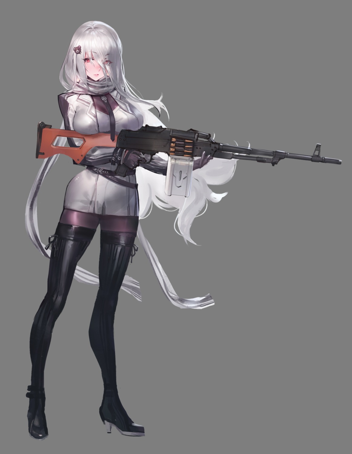 girls_frontline, gun, heels, kishiyo, pantyhose, pk_(girls_frontline), thighhighs, transparent_png