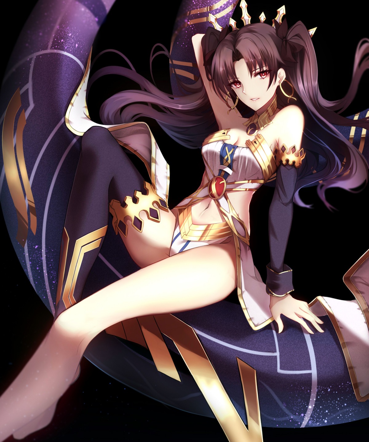 armor, bikini_armor, cleavage, fate/grand_order, ishtar_(fate), shiguru, thighhighs, toosaka_rin