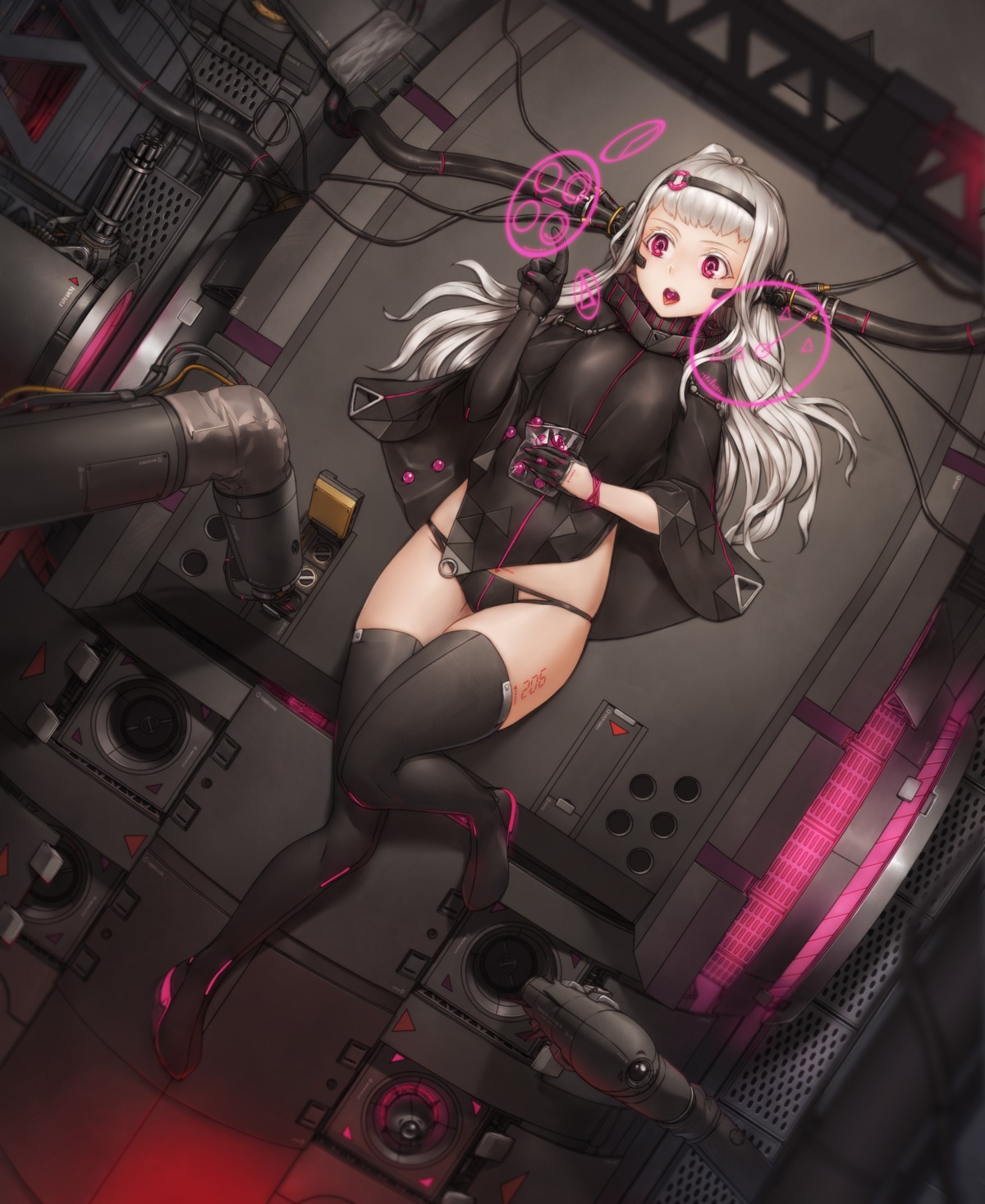 ao_mei_douji, pantsu, tattoo, thighhighs, zhanjianshaonv