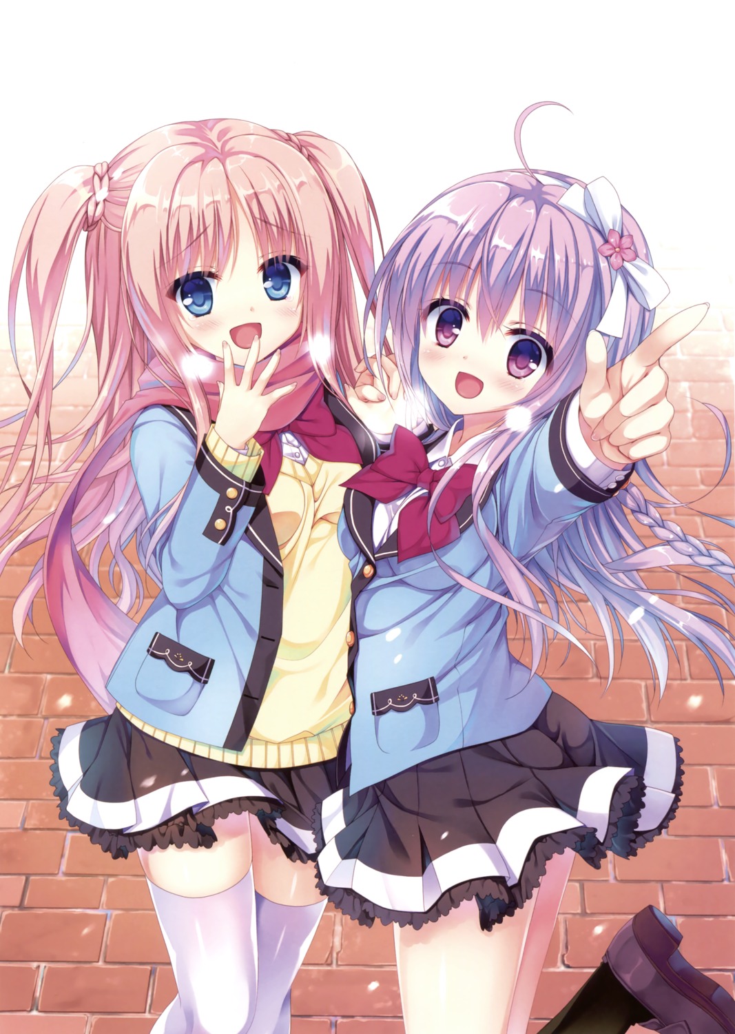 kizuki_erika, seifuku, sweater, thighhighs
