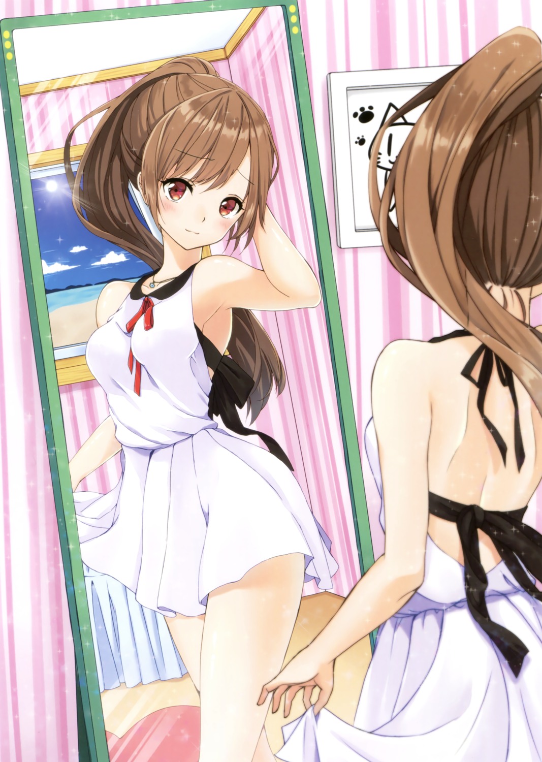 dress, minamoto_mamechichi, skirt_lift