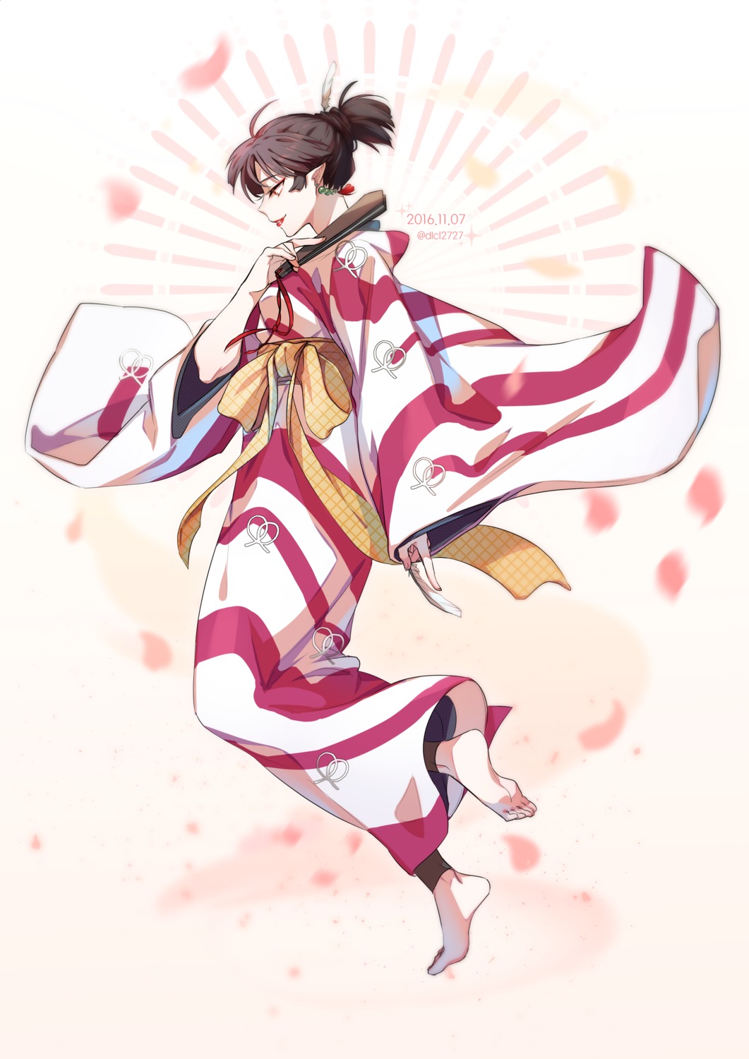 dlcl2727, feet, inuyasha, kagura_(inuyasha), kimono, pointy_ears