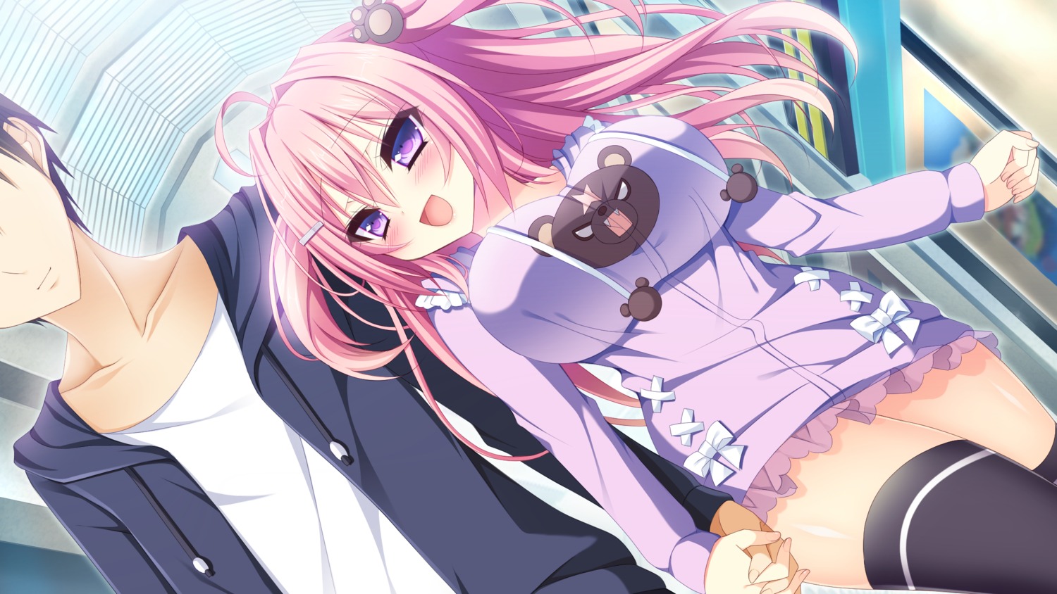 chelseasoft, dress, game_cg, koi_wa_yumemiru_mouretsu_girl!, nae-nae, see_through, thighhighs, yuunagi_shizuku