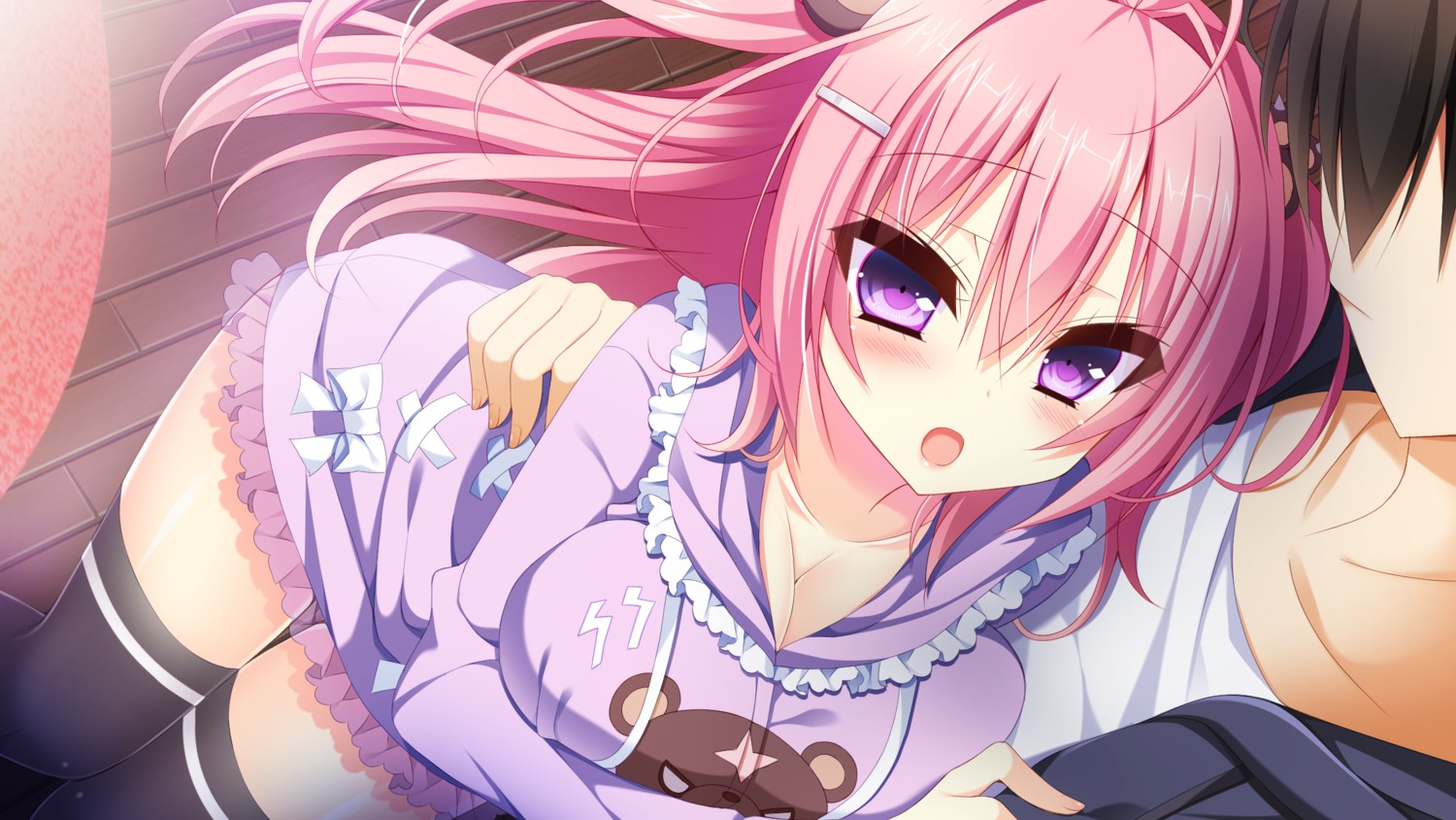 chelseasoft, cleavage, dress, game_cg, koi_wa_yumemiru_mouretsu_girl!, nae-nae, see_through, thighhighs, yuunagi_shizuku