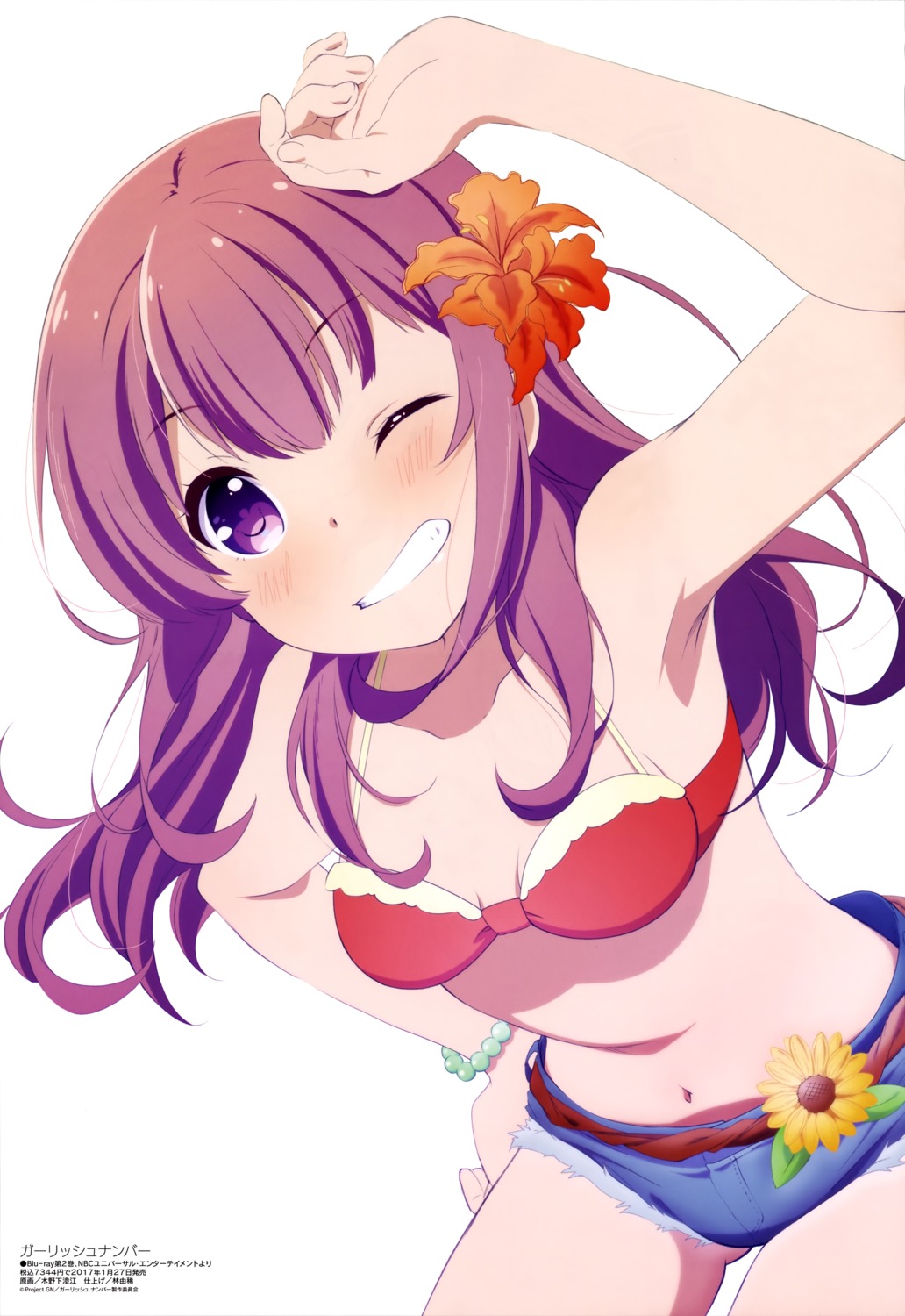 bikini_top, cleavage, gi(a)rlish_number, karasuma_chitose_(giarlish_number), kinoshita_sumie, swimsuits
