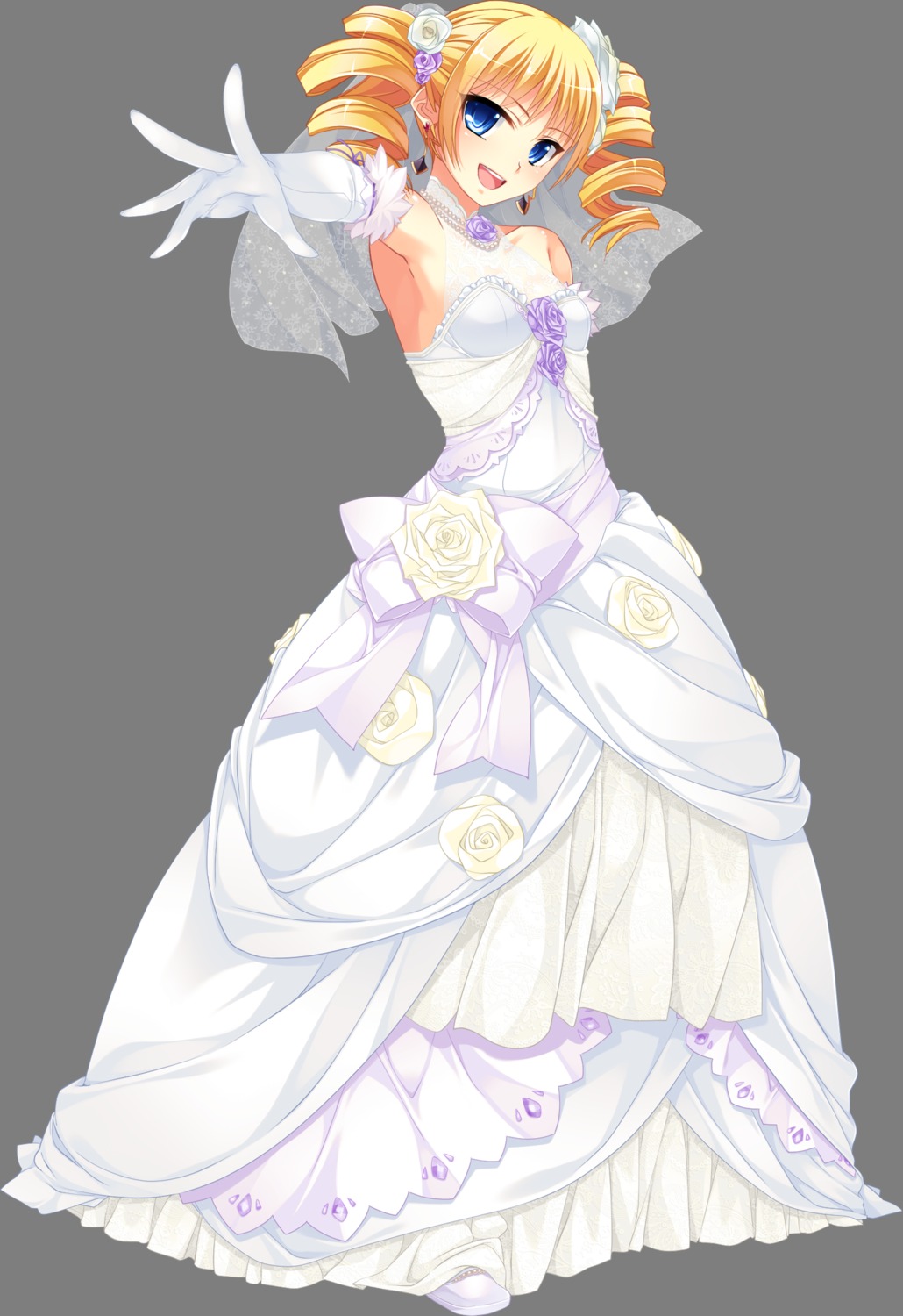 baseson, dress, koihime_musou, see_through, sousou, tagme, transparent_png, wedding_dress