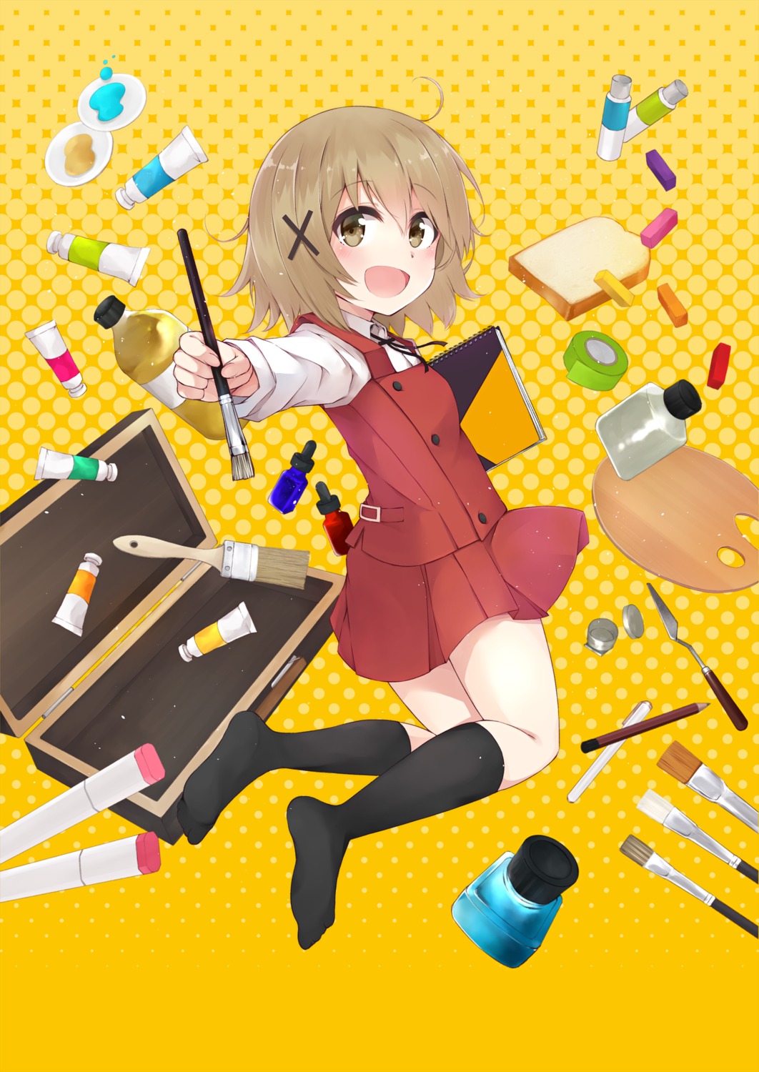 colis, feet, hidamari_sketch, seifuku, yuno
