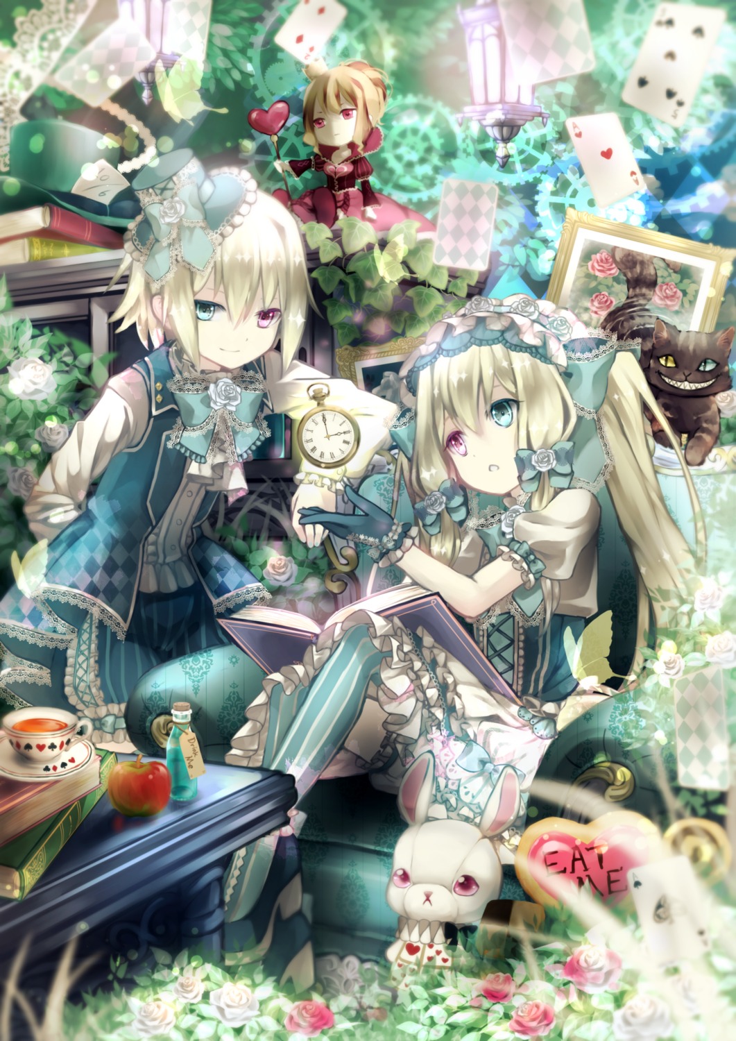 alicia_rose, allen_rose, bloomers, dress, heels, heterochromia, lolita_fashion, neko