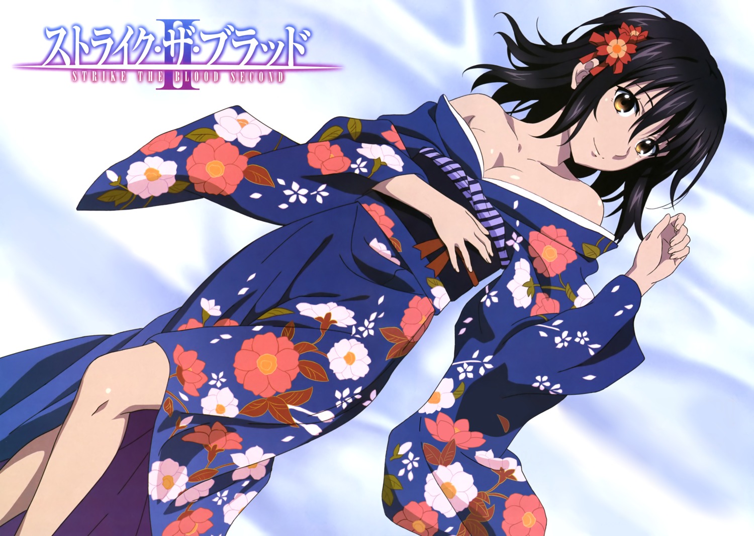 cleavage, detexted, hashimoto_maki, himeragi_yukina, open_shirt, strike_the_blood, yukata
