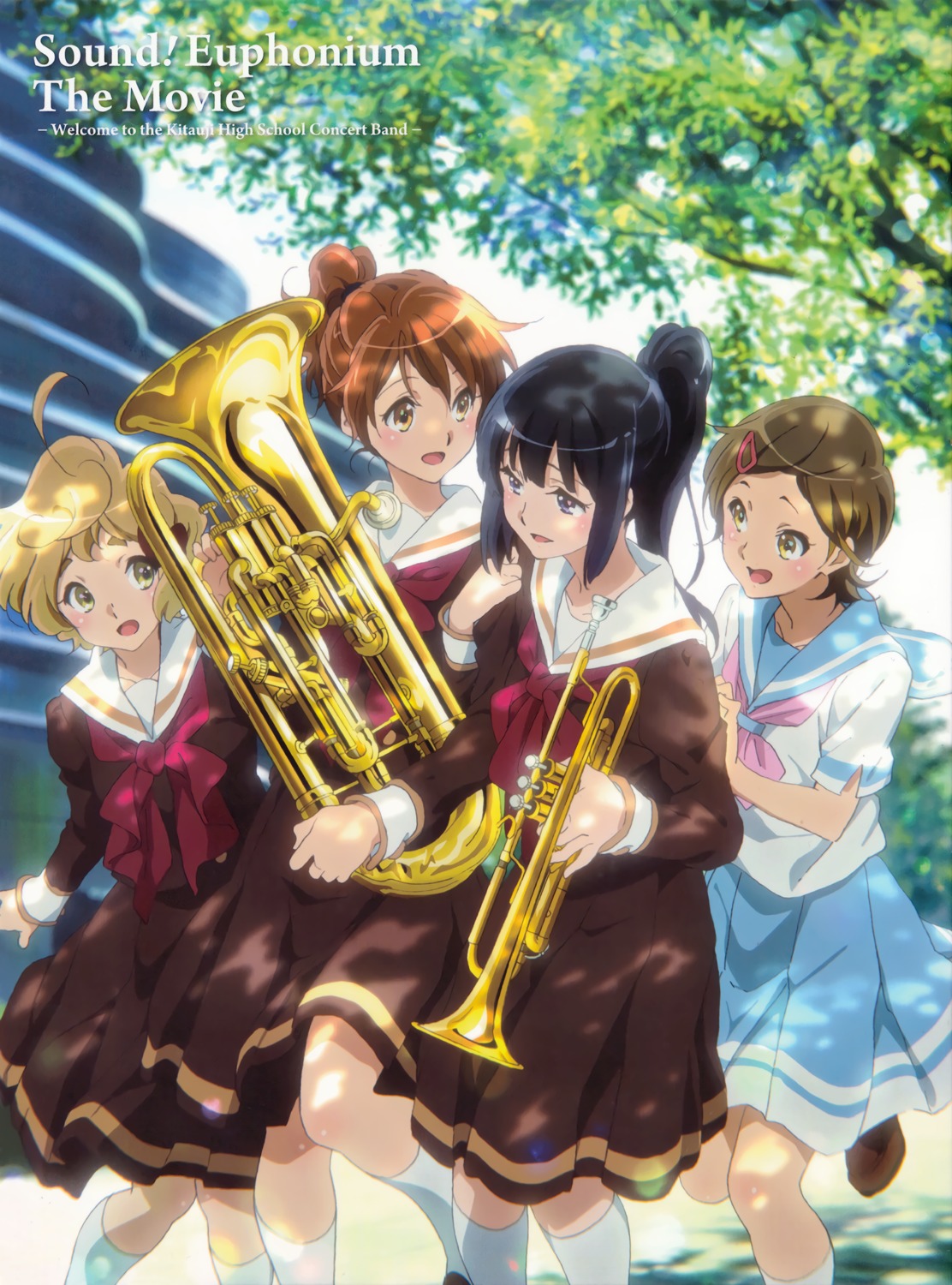 disc_cover, gekijouban_hibike!_euphonium, hibike!_euphonium, ikeda_shouko, katou_hazuki_(hibike!_euphonium), kawashima_sapphire, kousaka_reina, oumae_kumiko