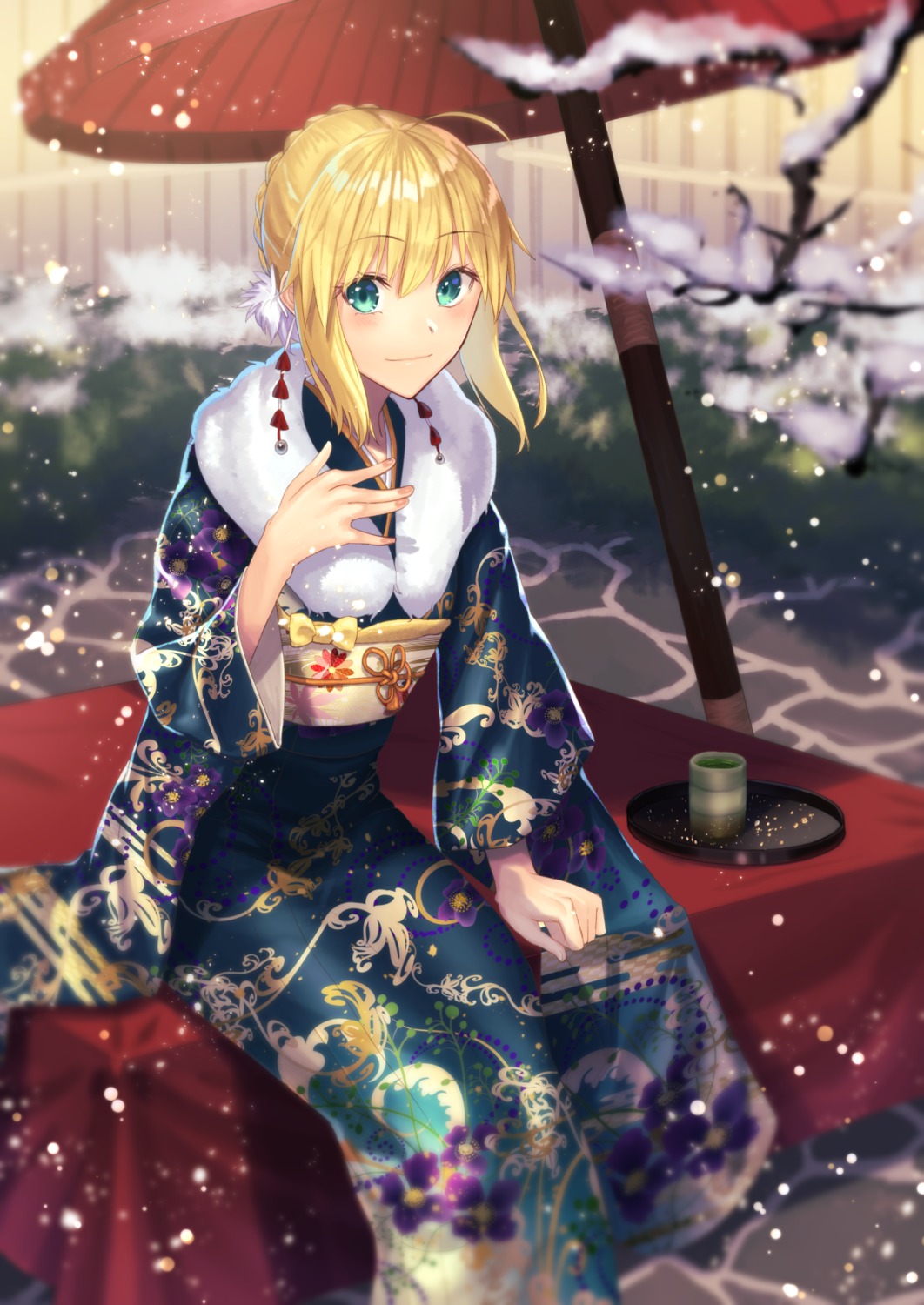 artoria_pendragon_(fate), fate/stay_night, kimono, lip-mil