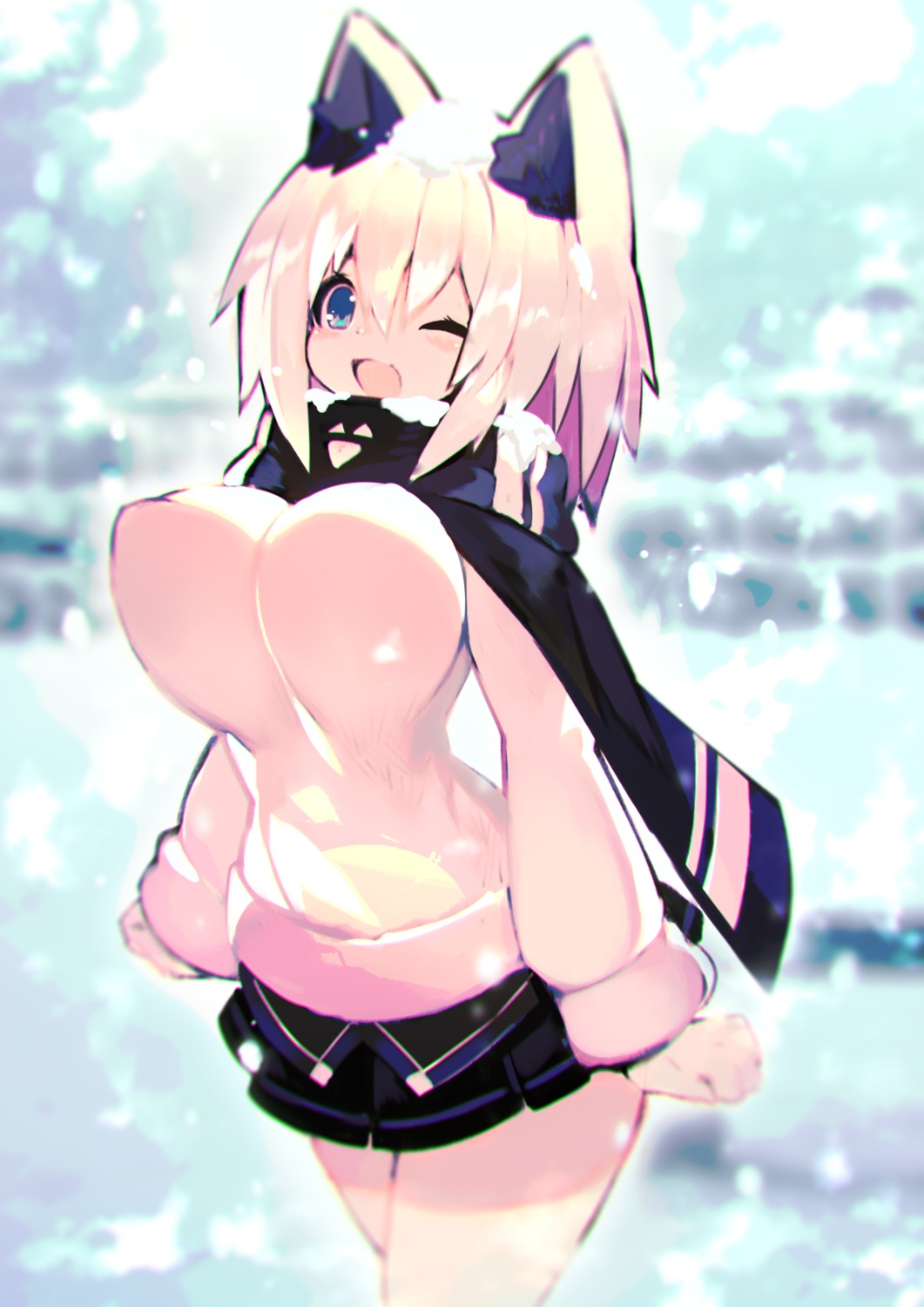 animal_ears, mamuru, sweater