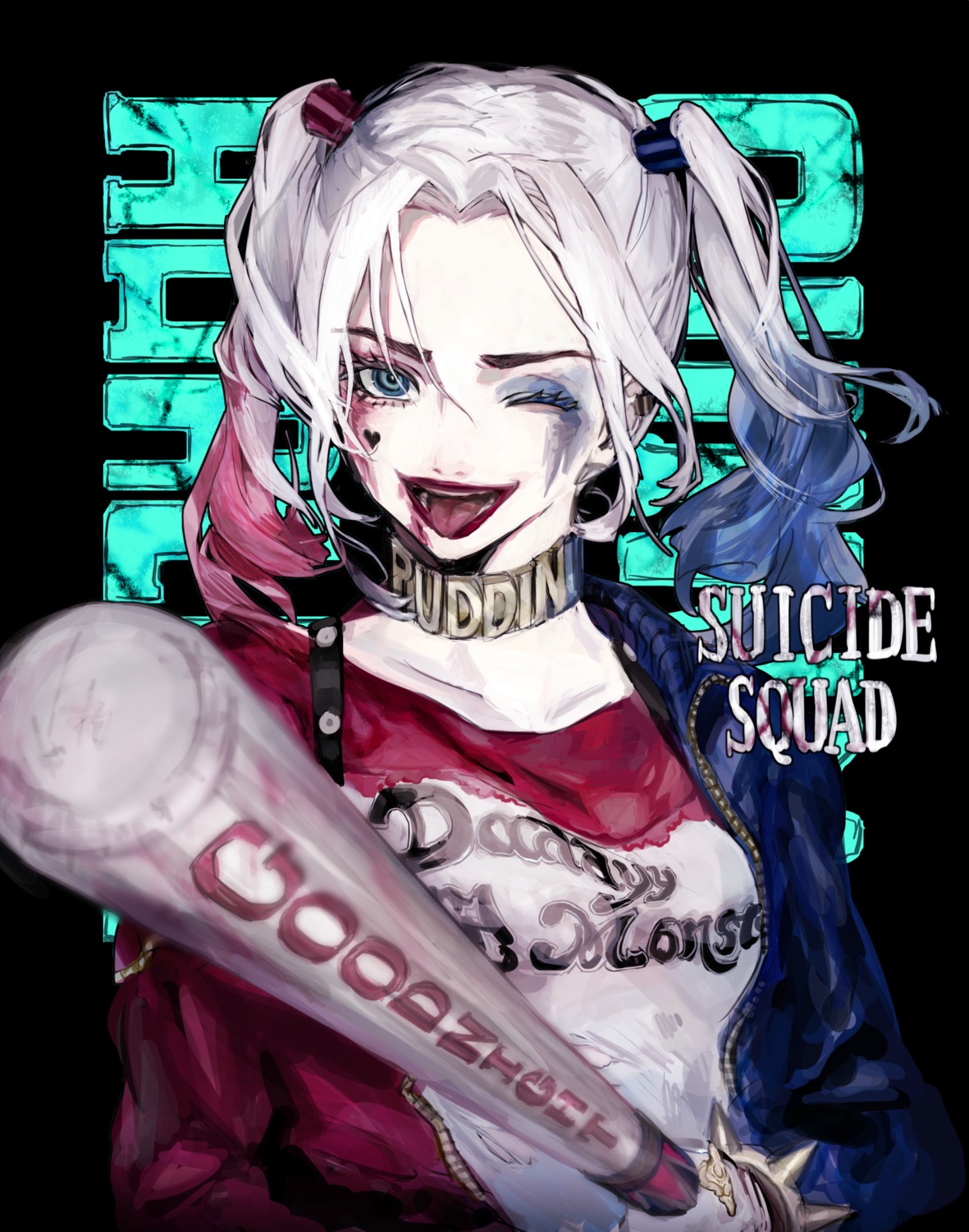 batman, dc_comics, harley_quinn, ozyako, suicide_squad, weapon