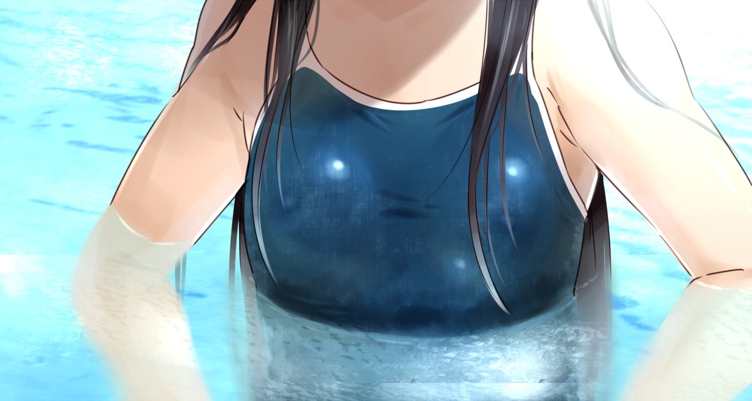 school_swimsuit, see_through, swimsuits, wachiwo, wet