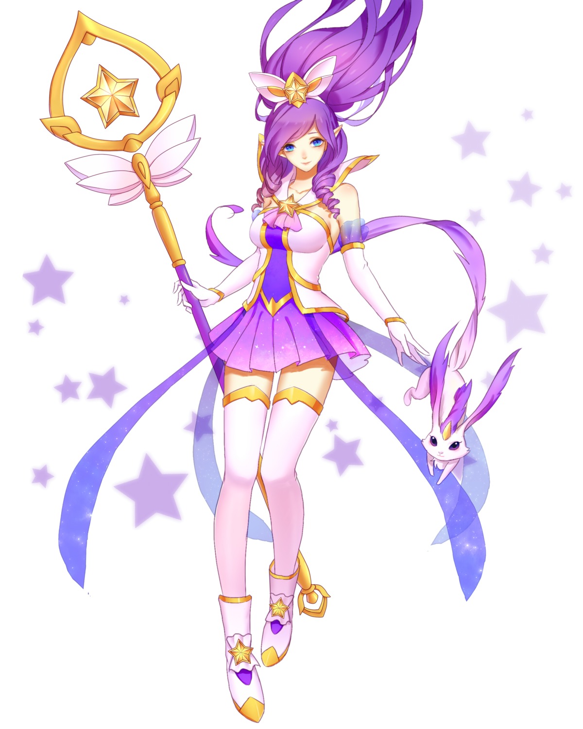 heels, janna_windforce, kezi, league_of_legends, pointy_ears, thighhighs, weapon, zephyr