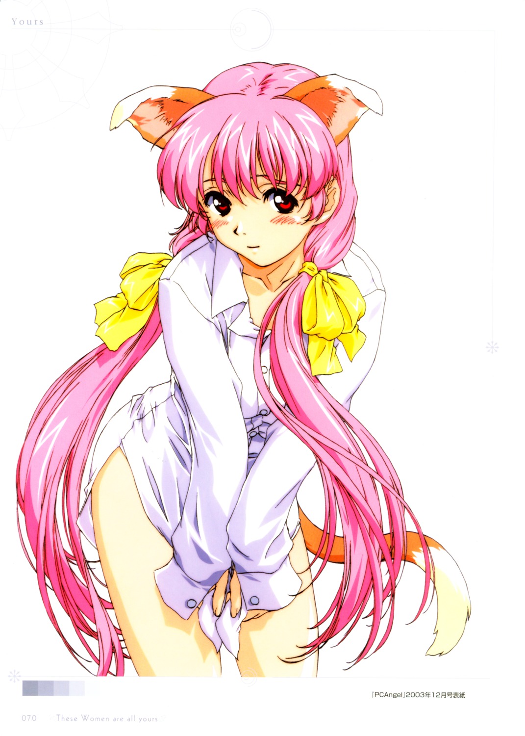 animal_ears, dress_shirt, horibe_hiderou, nekomimi, tail